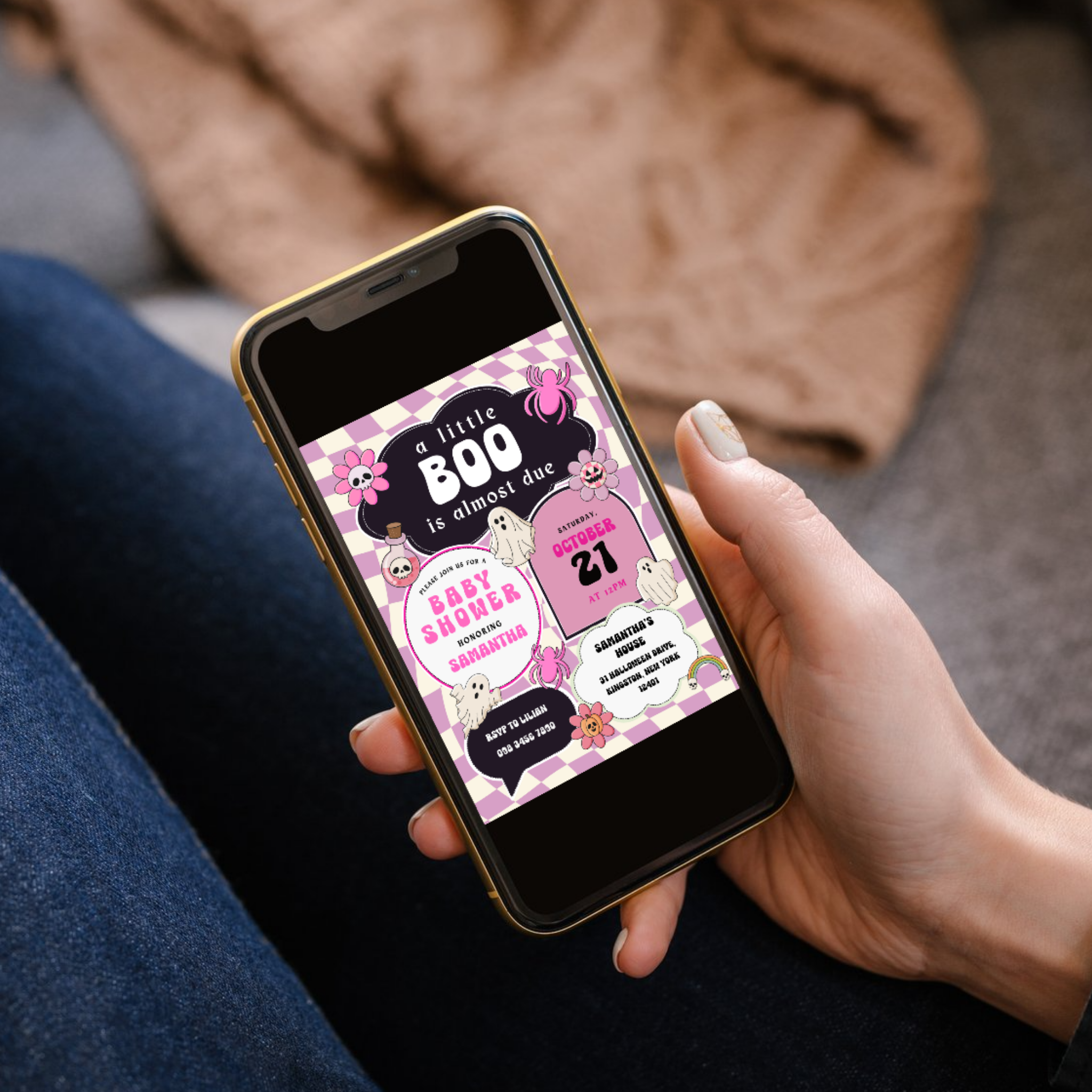 Little Boo Shower Invitation Bundle - Pink Retro