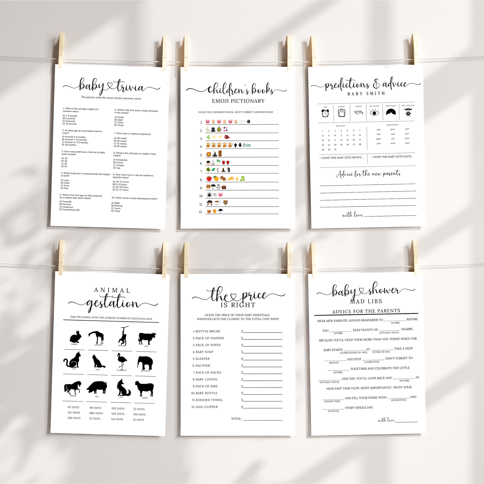 10 Minimalist Baby Shower Games