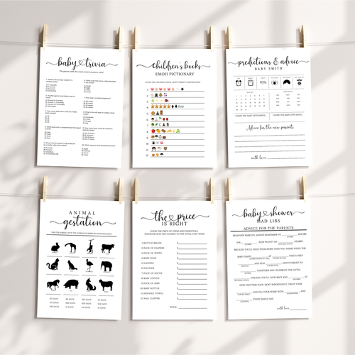 10 Minimalist Baby Shower Games