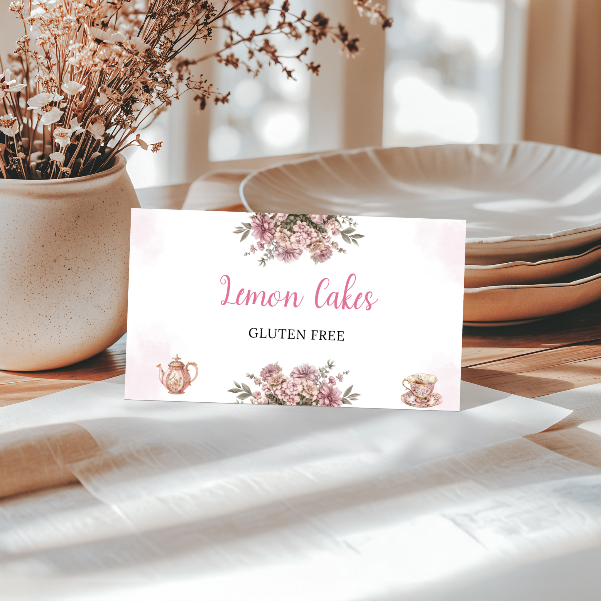 Time for Tea Food Label Template
