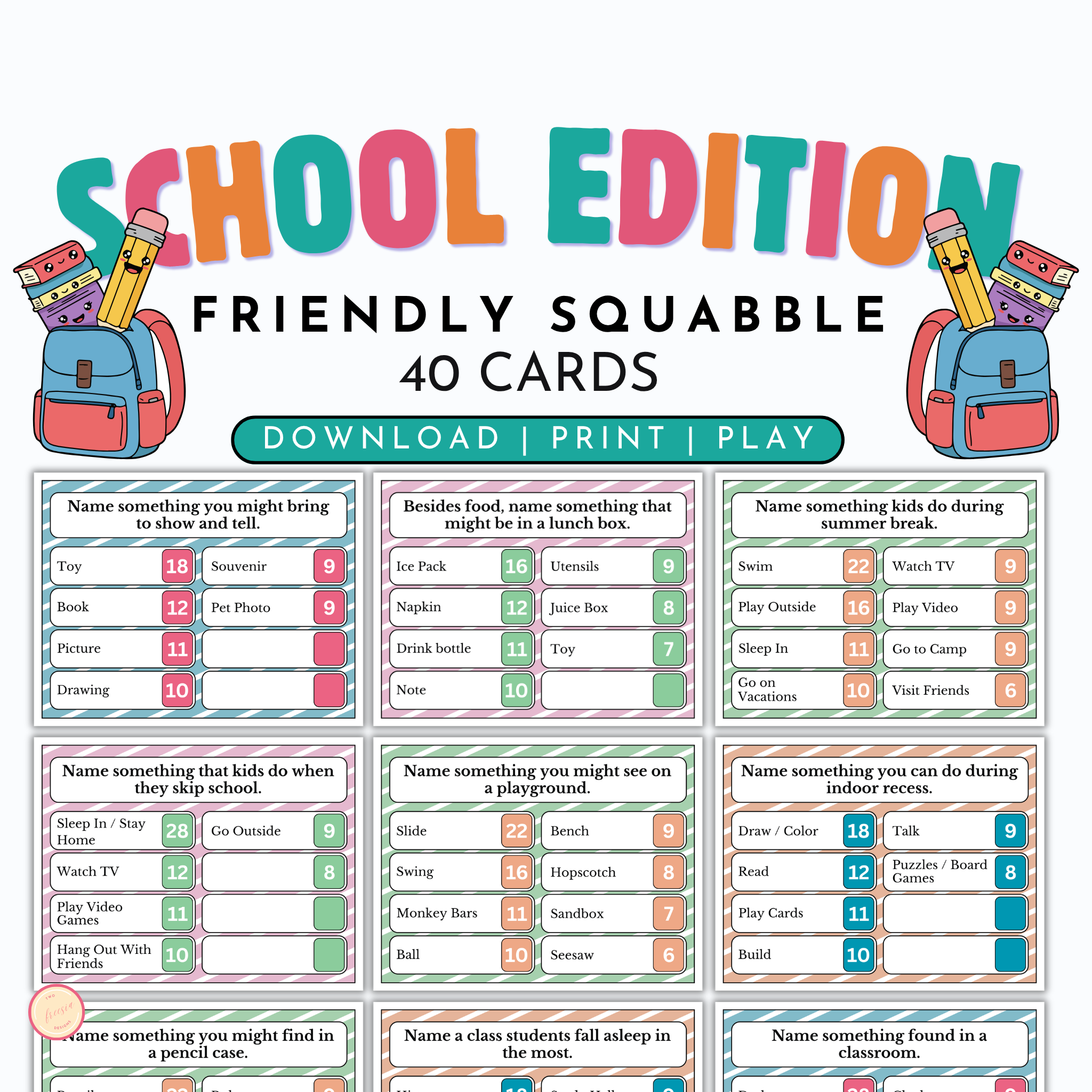 School Edition Squabble Game