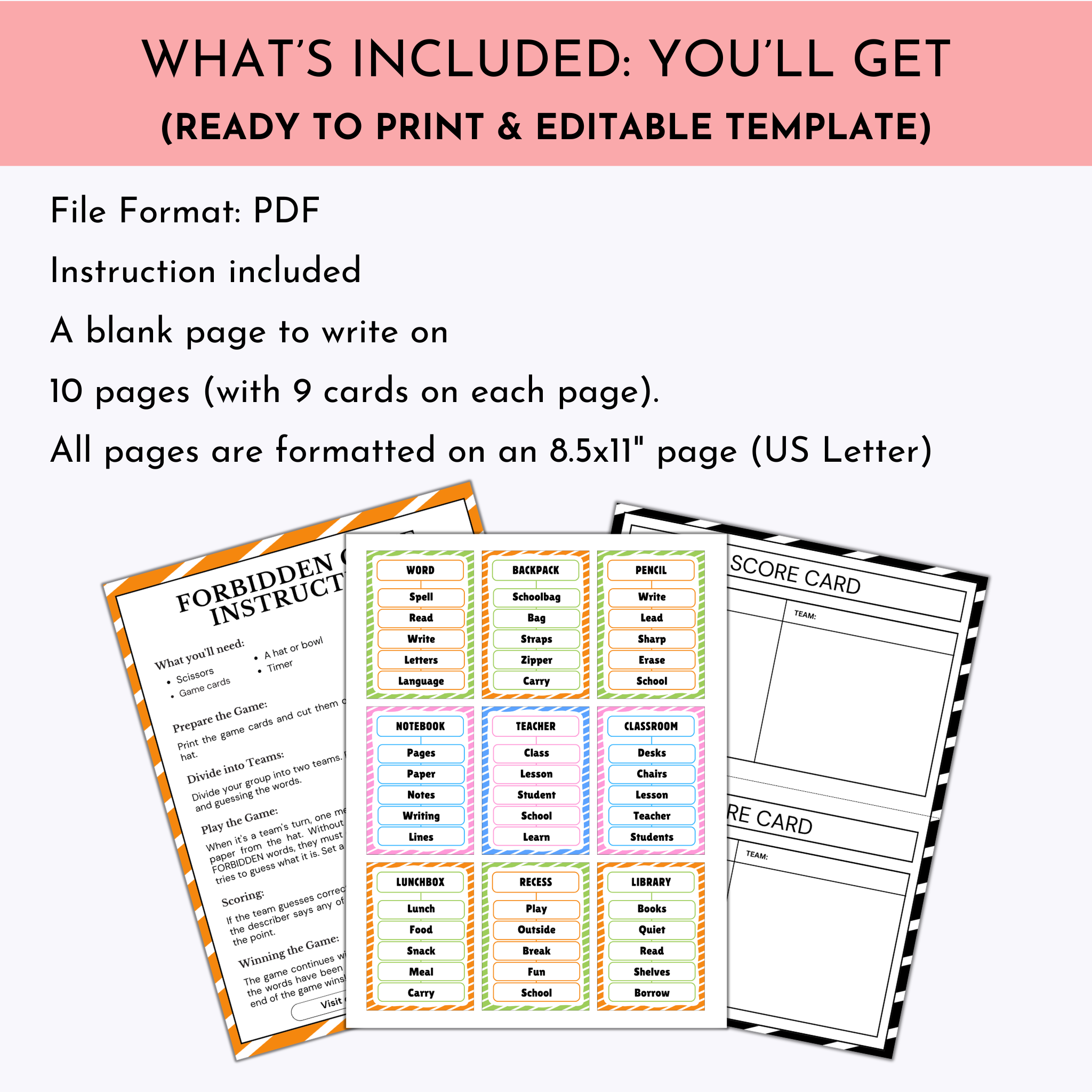 Classroom Forbidden Word Game