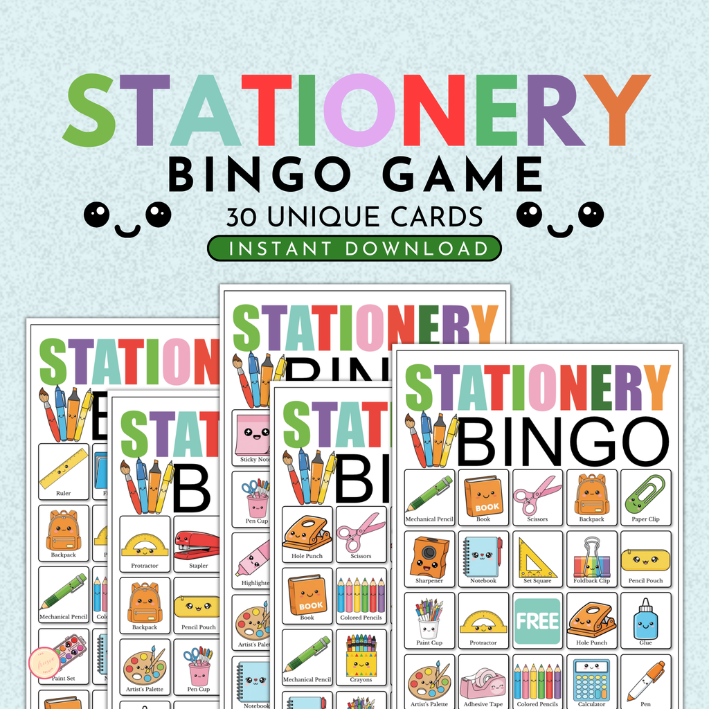 Stationery Bingo Game