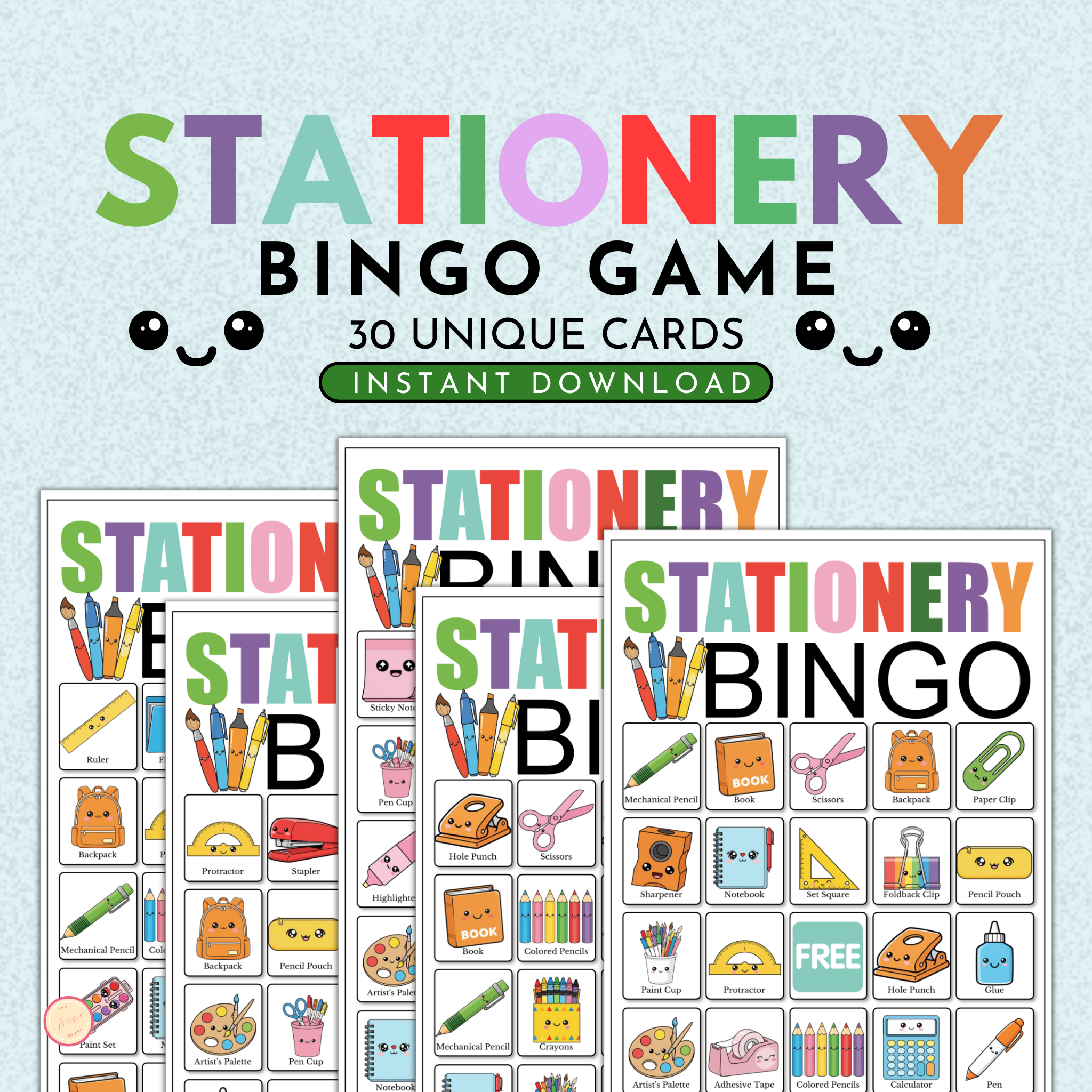 Stationery Bingo Game
