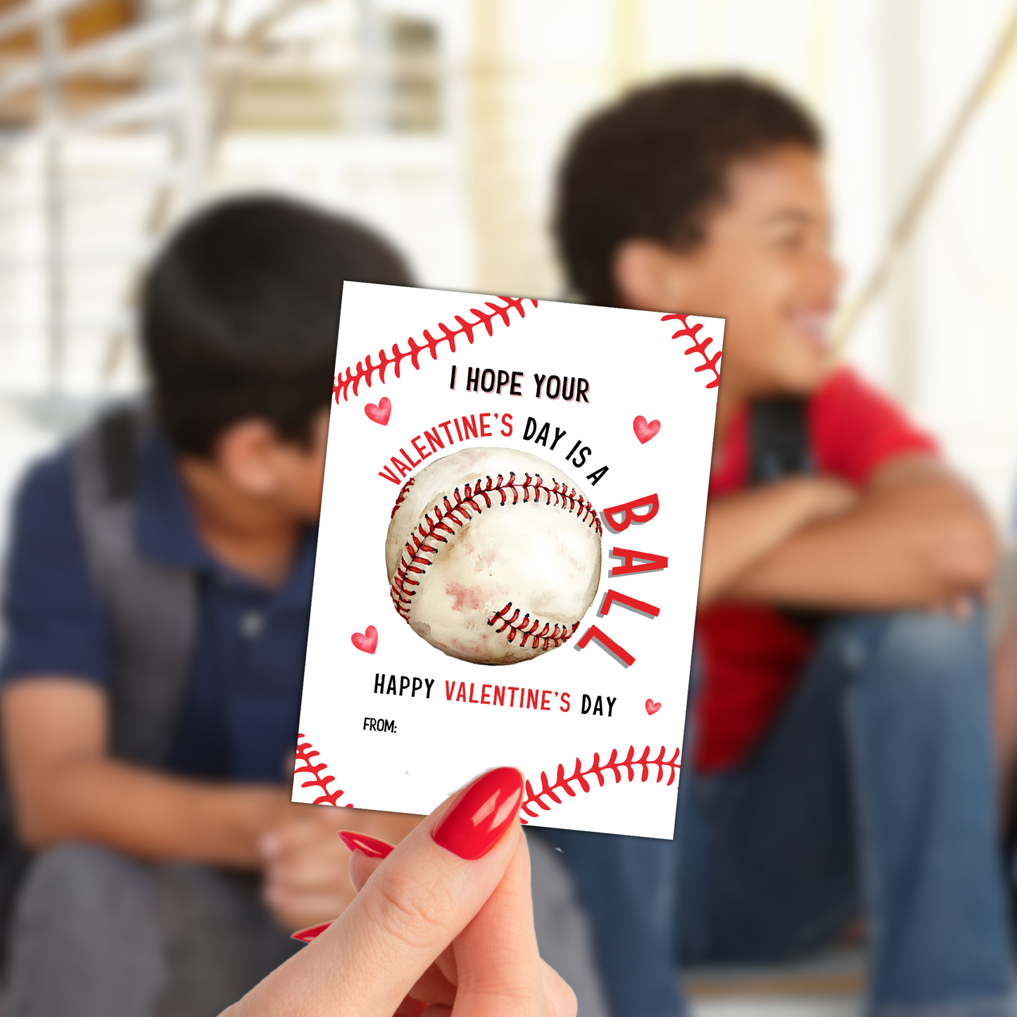 Baseball Valentine's Day Cards