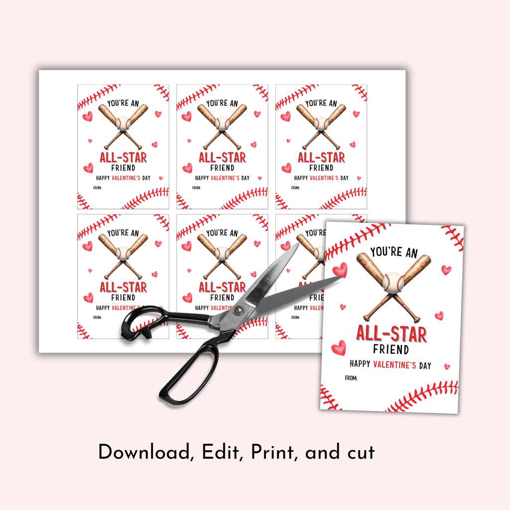 Baseball Valentine's Day Cards