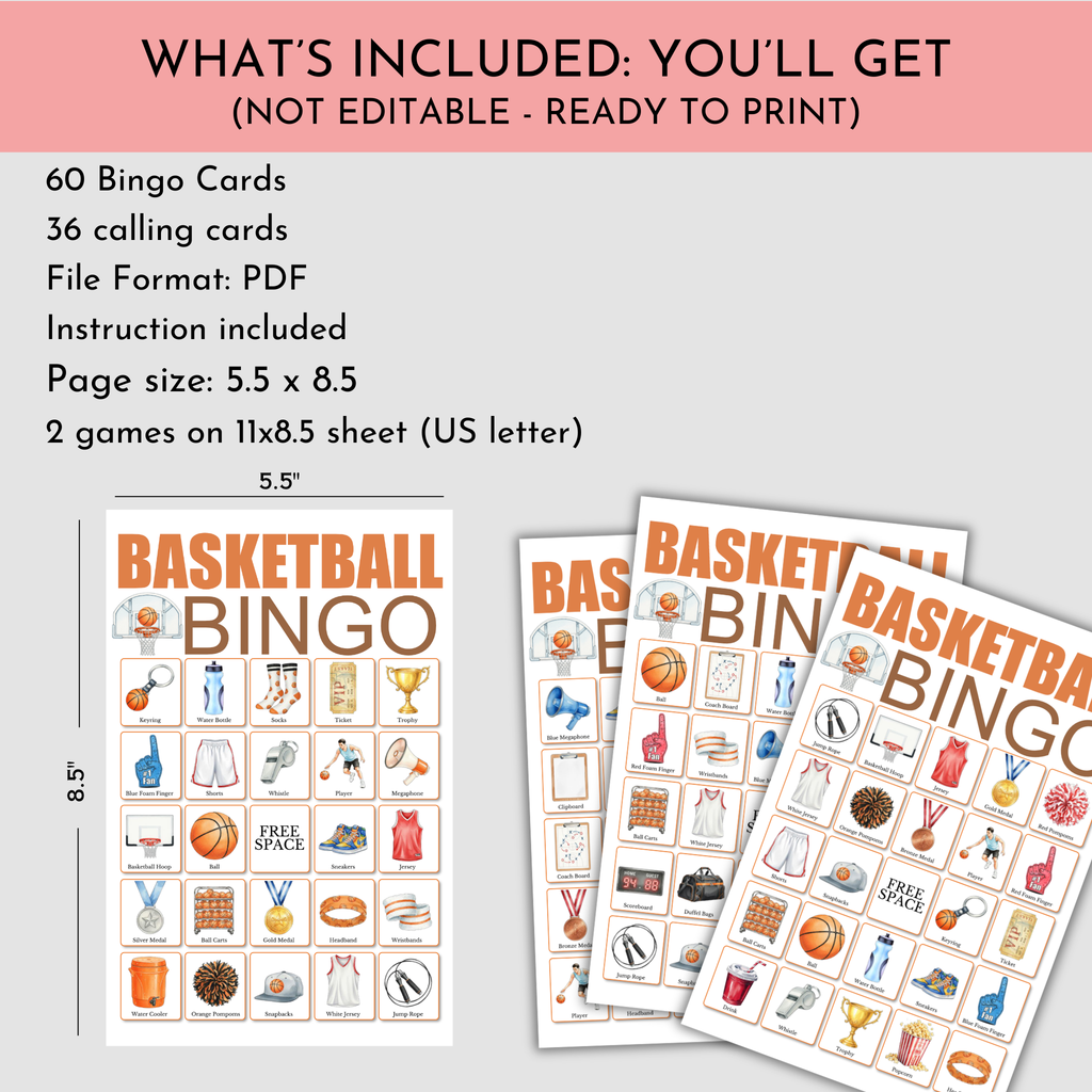 Basketball Bingo Game