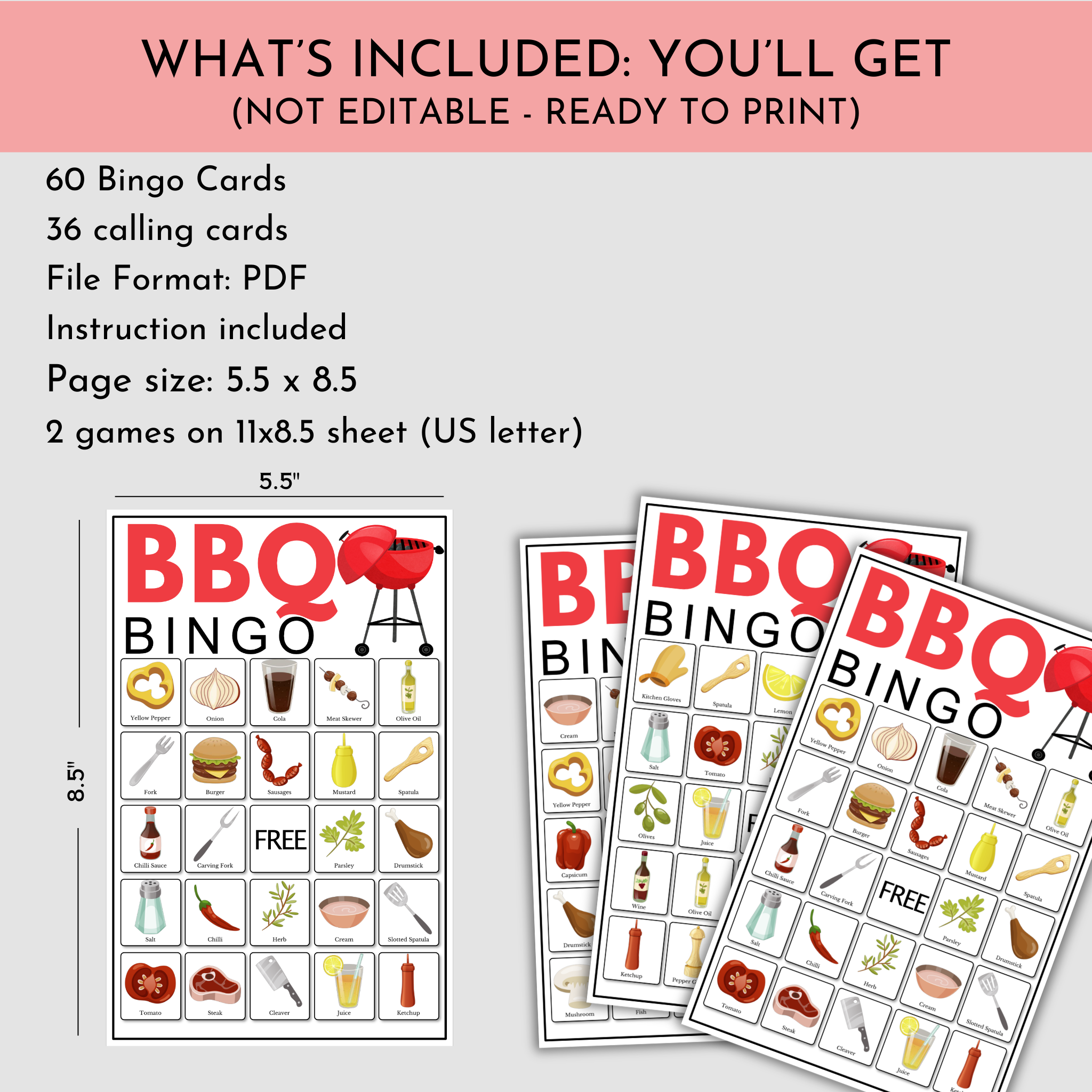BBQ Bingo Game