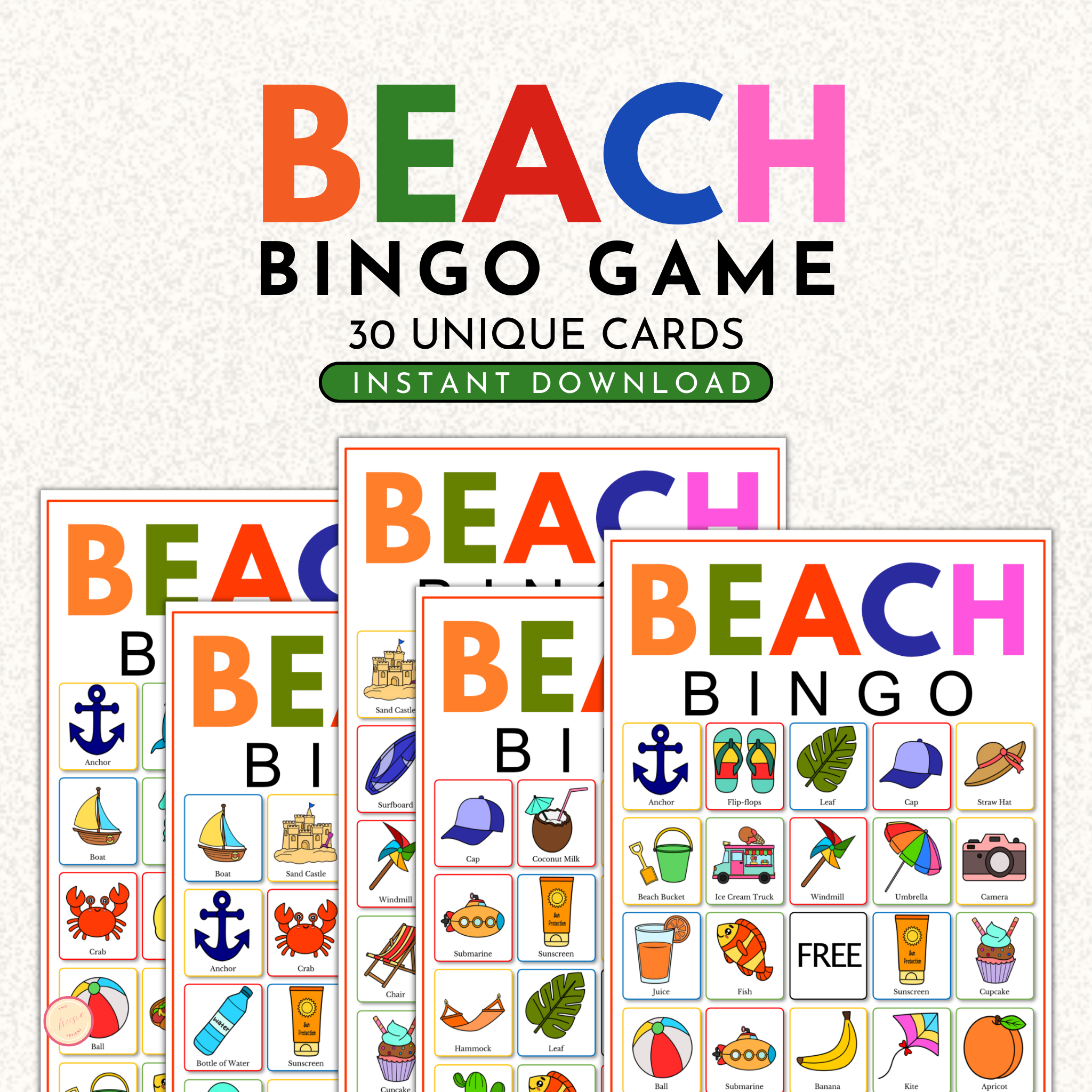 Beach Bingo Game