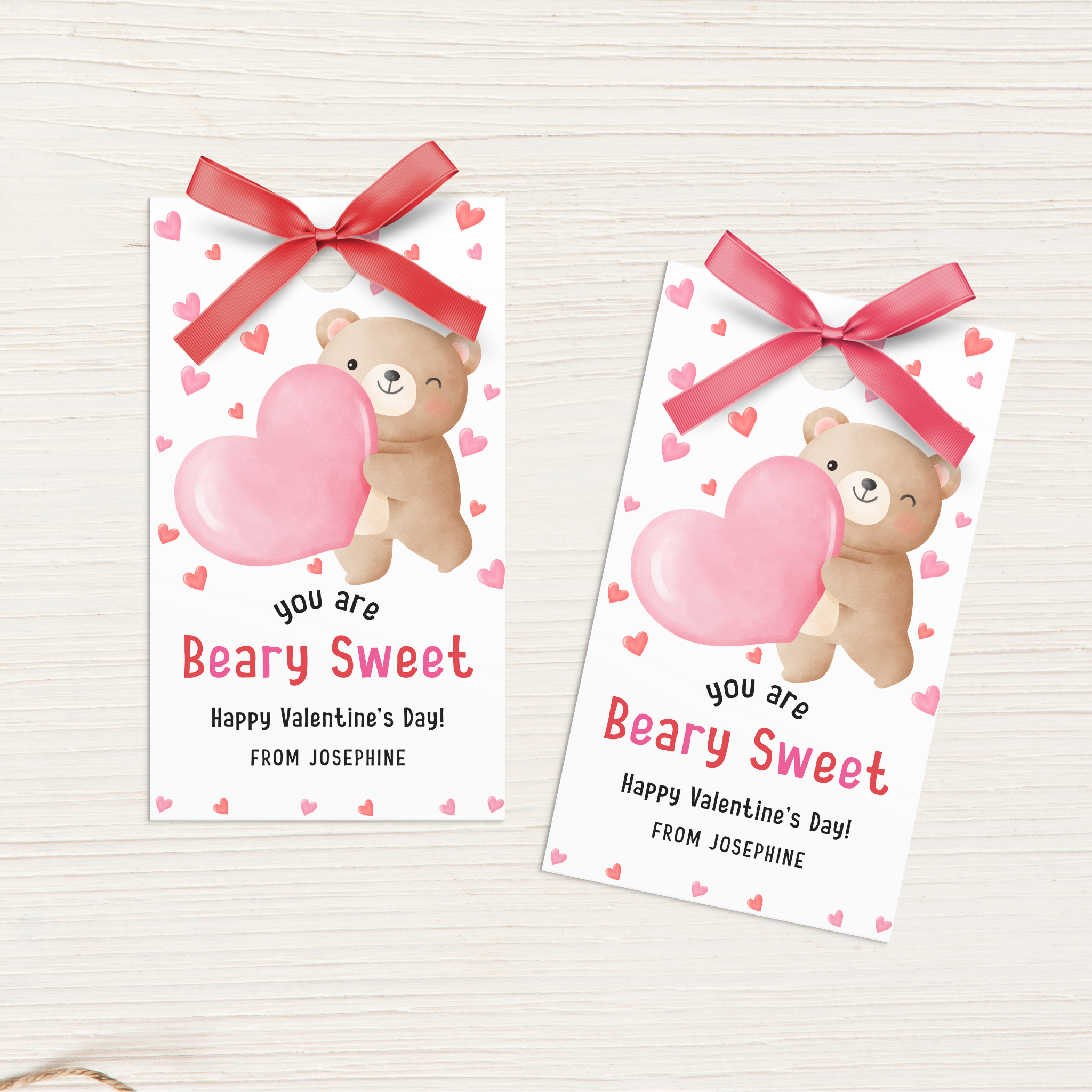 You Are Beary Sweet Valentine Treat Tag