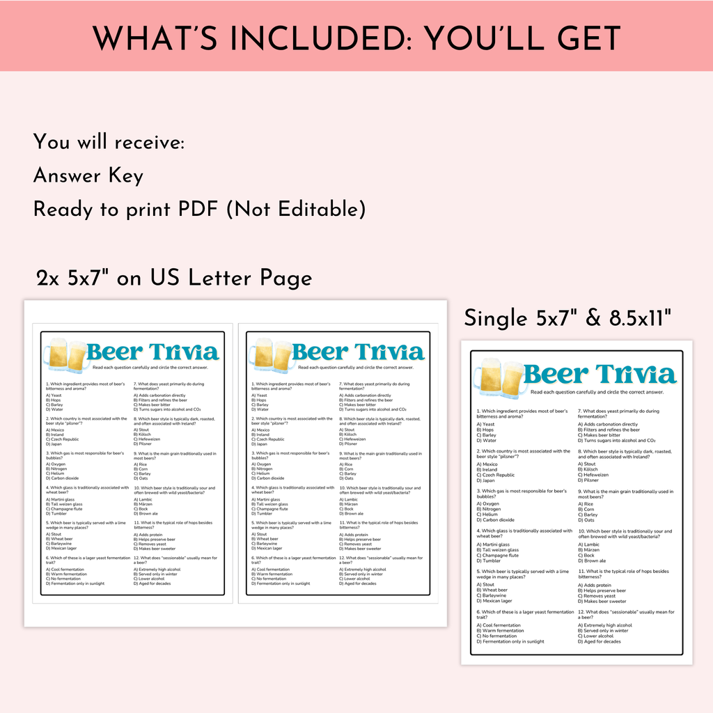 Beer Trivia Game