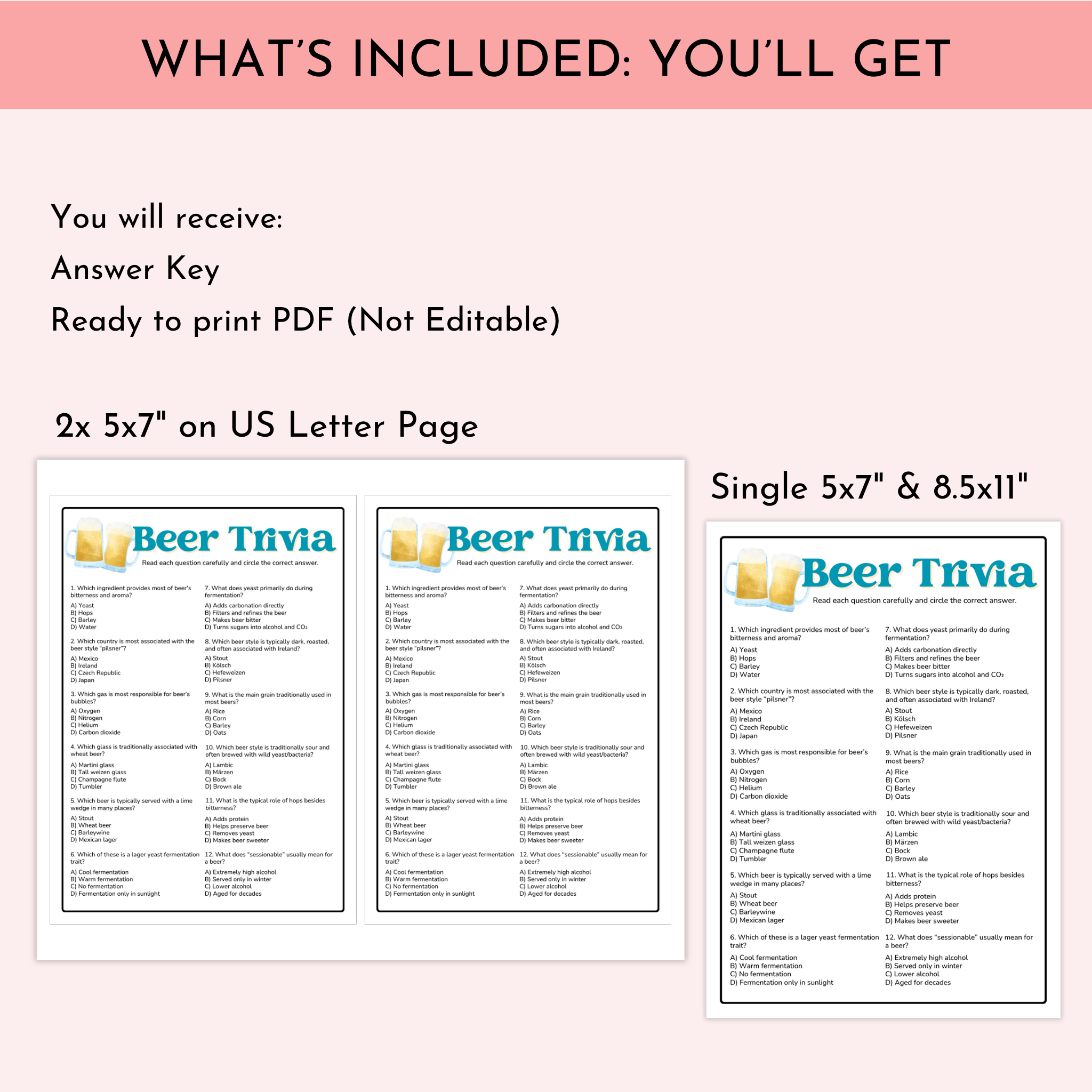 Beer Trivia Game