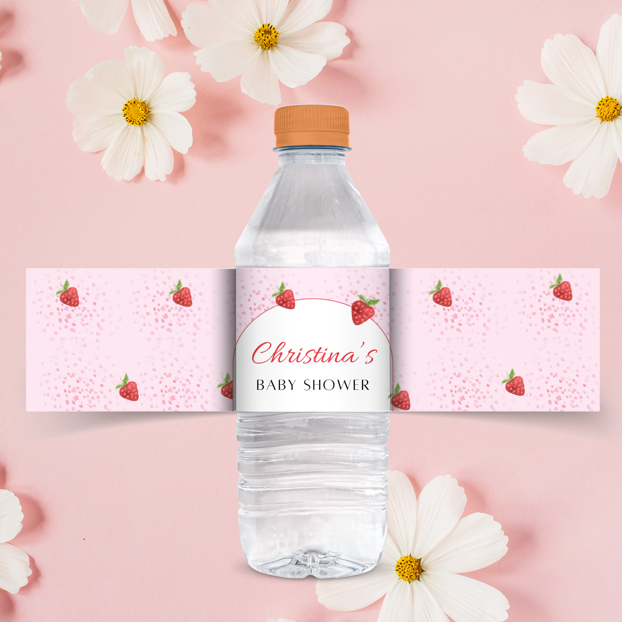 Berry Sweet Baby Shower Rice Treat Template