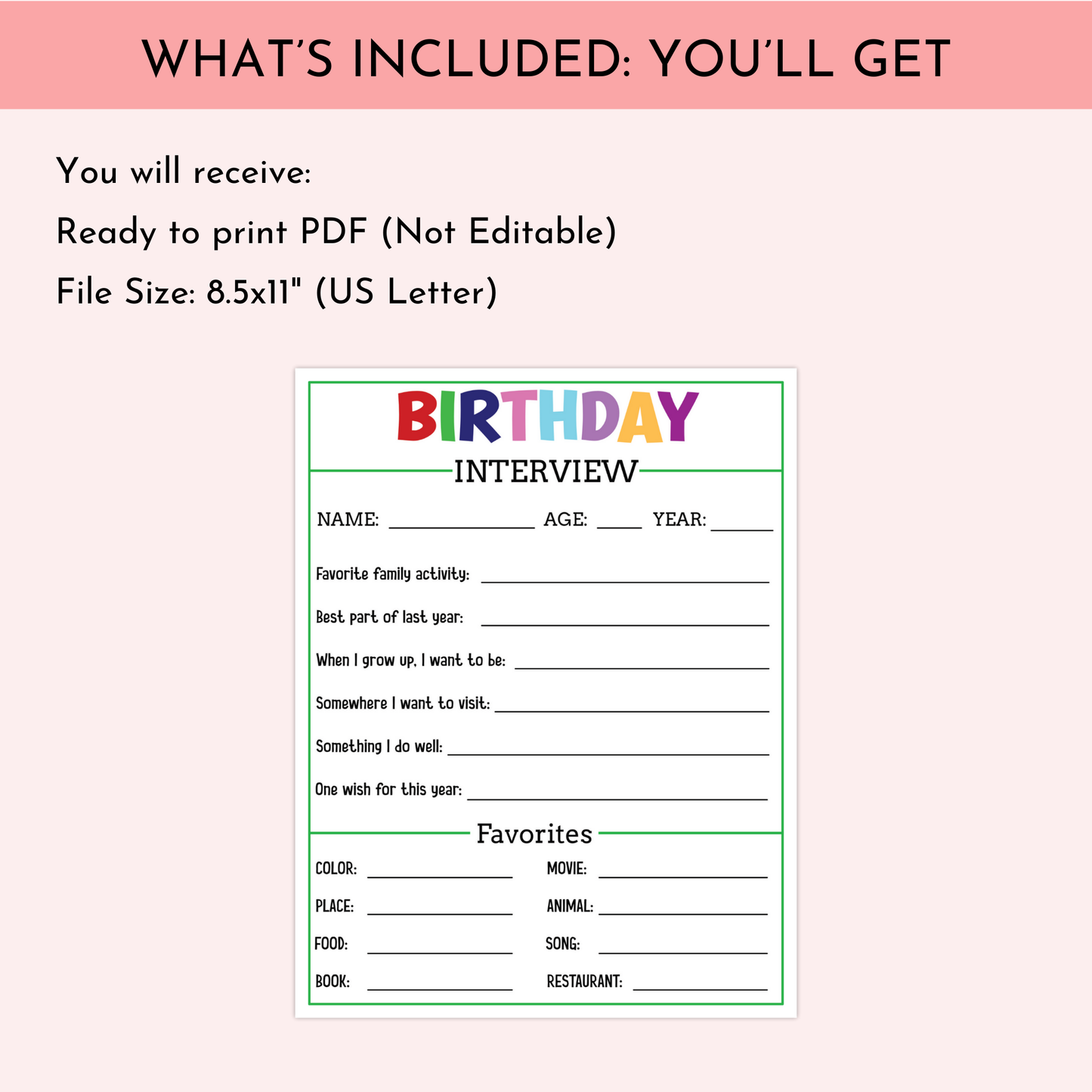 Kids Birthday Interview