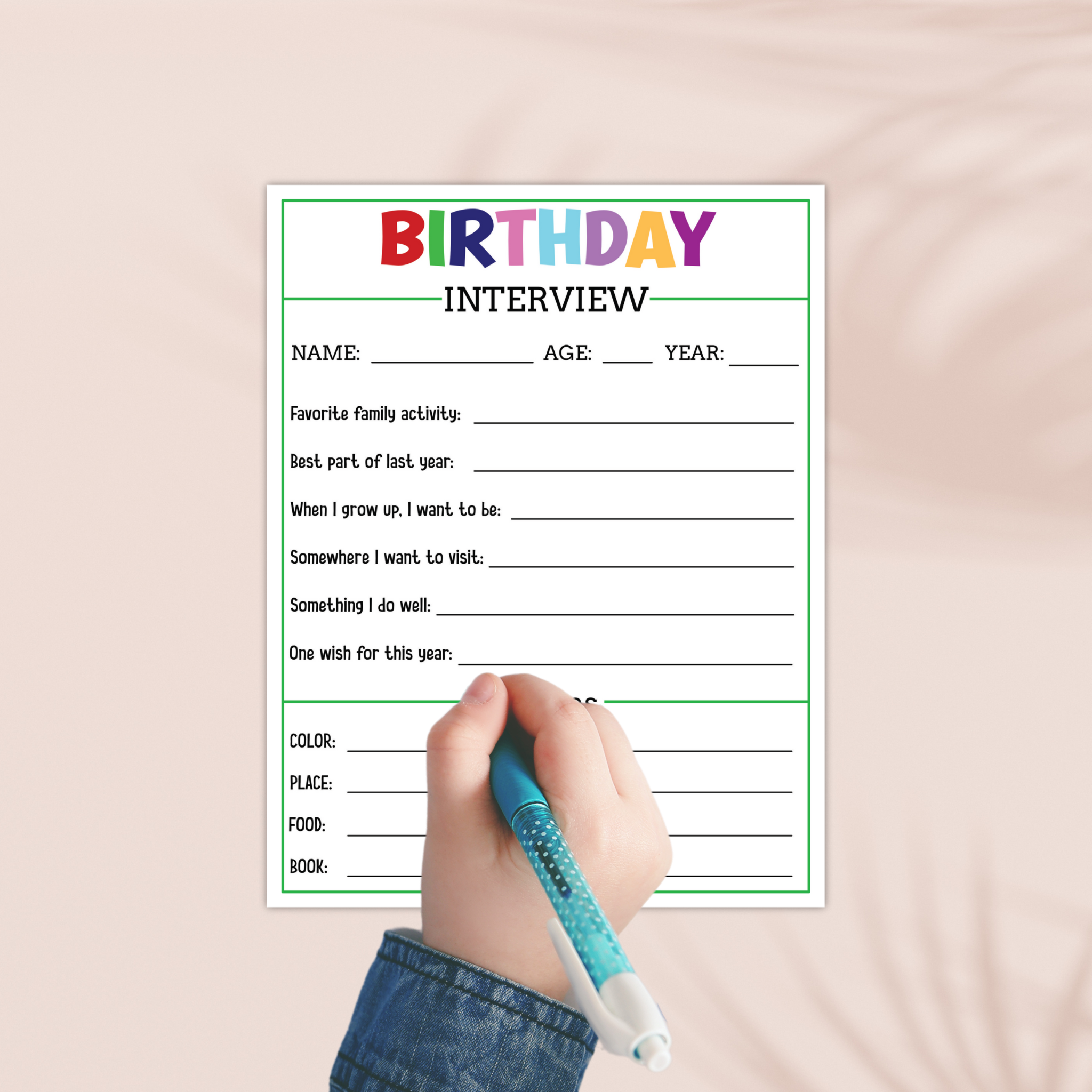 Kids Birthday Interview