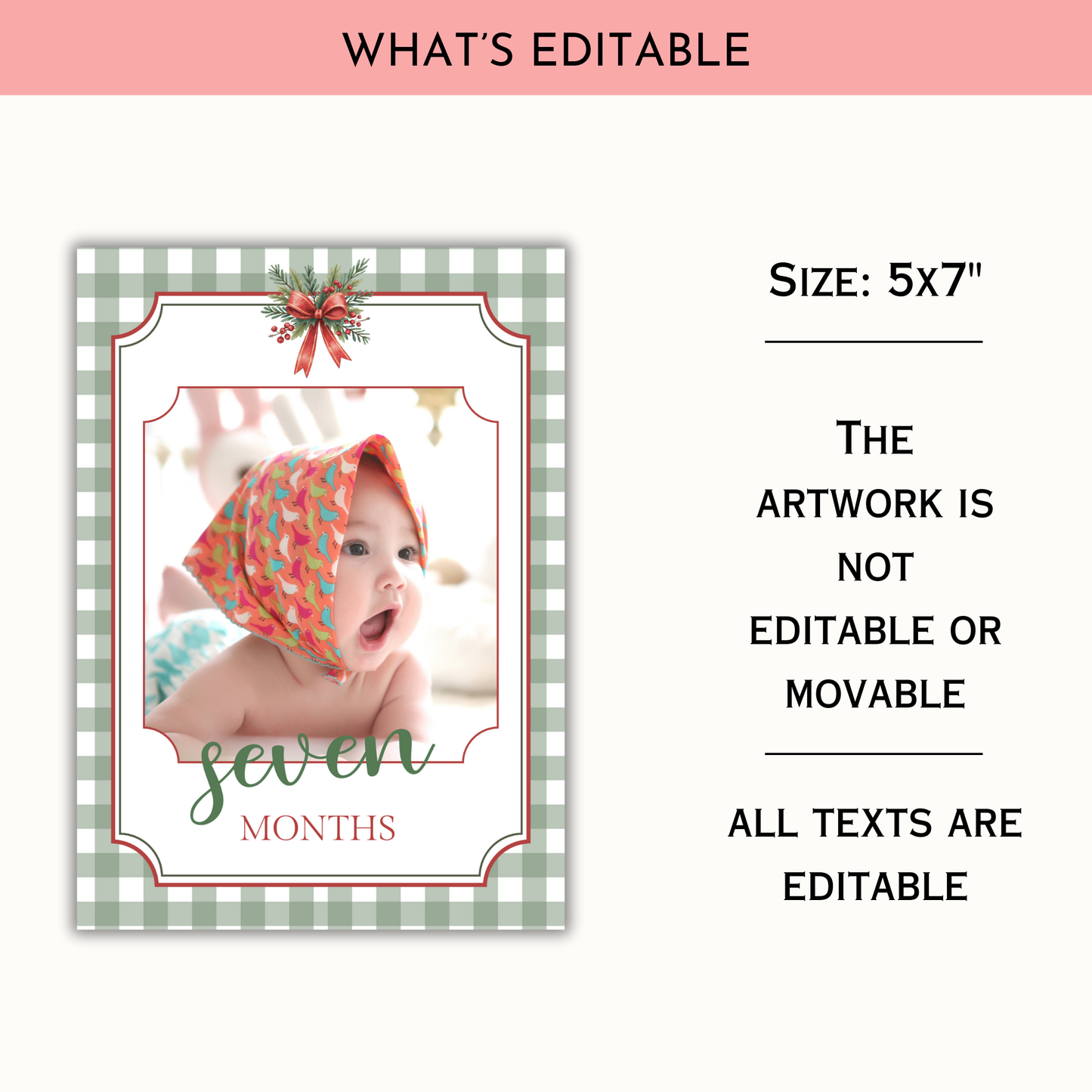 Christmas Birthday Photo Banner