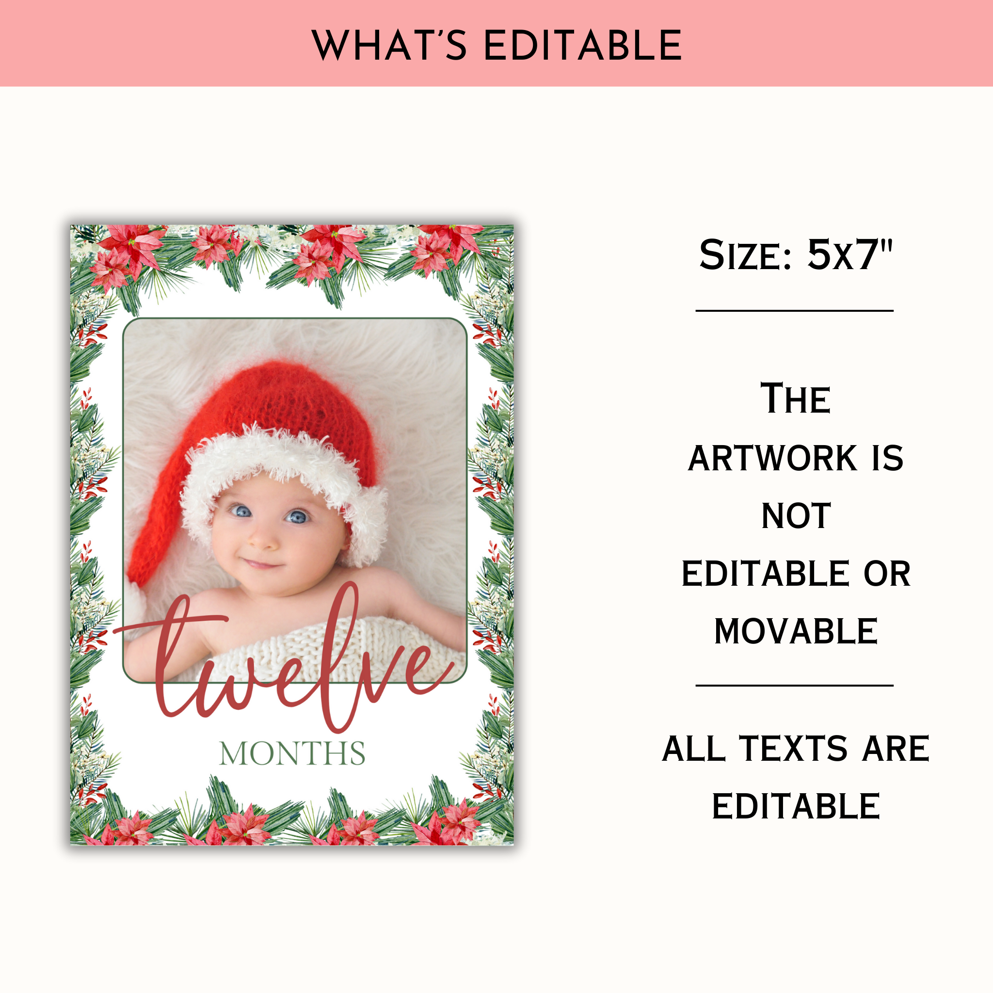 Christmas Birthday | Monthly Photo Banner
