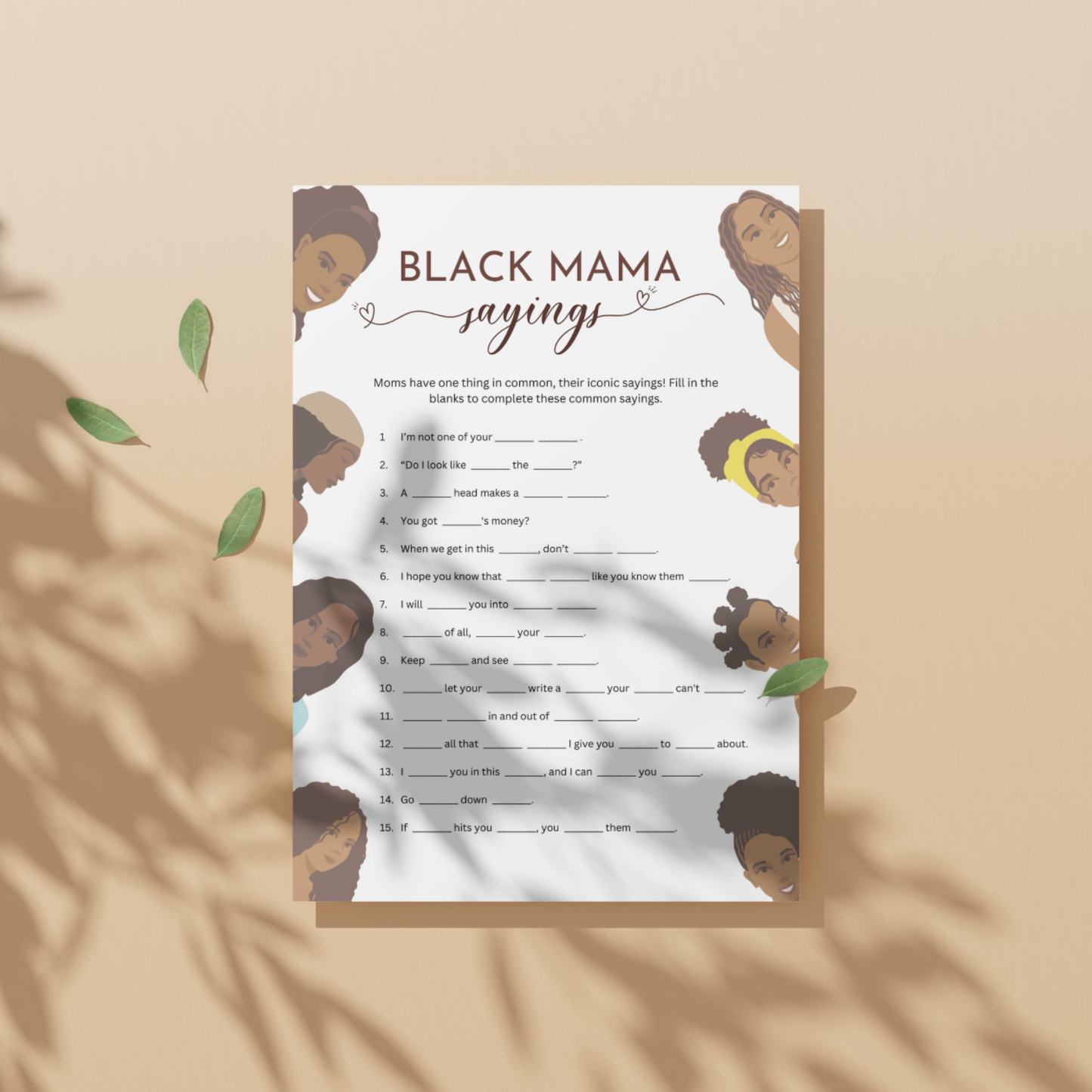 Black Mama Saying Game