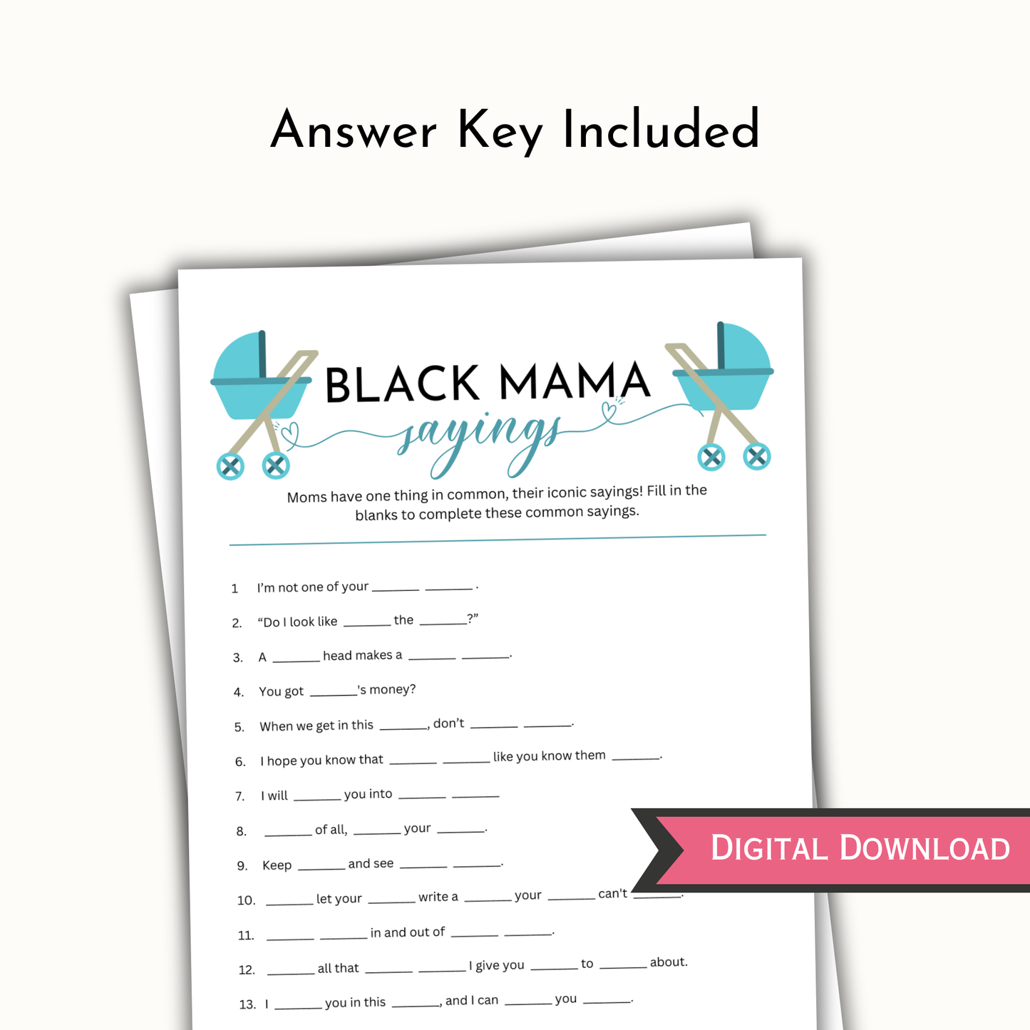 Black Mama Saying Game
