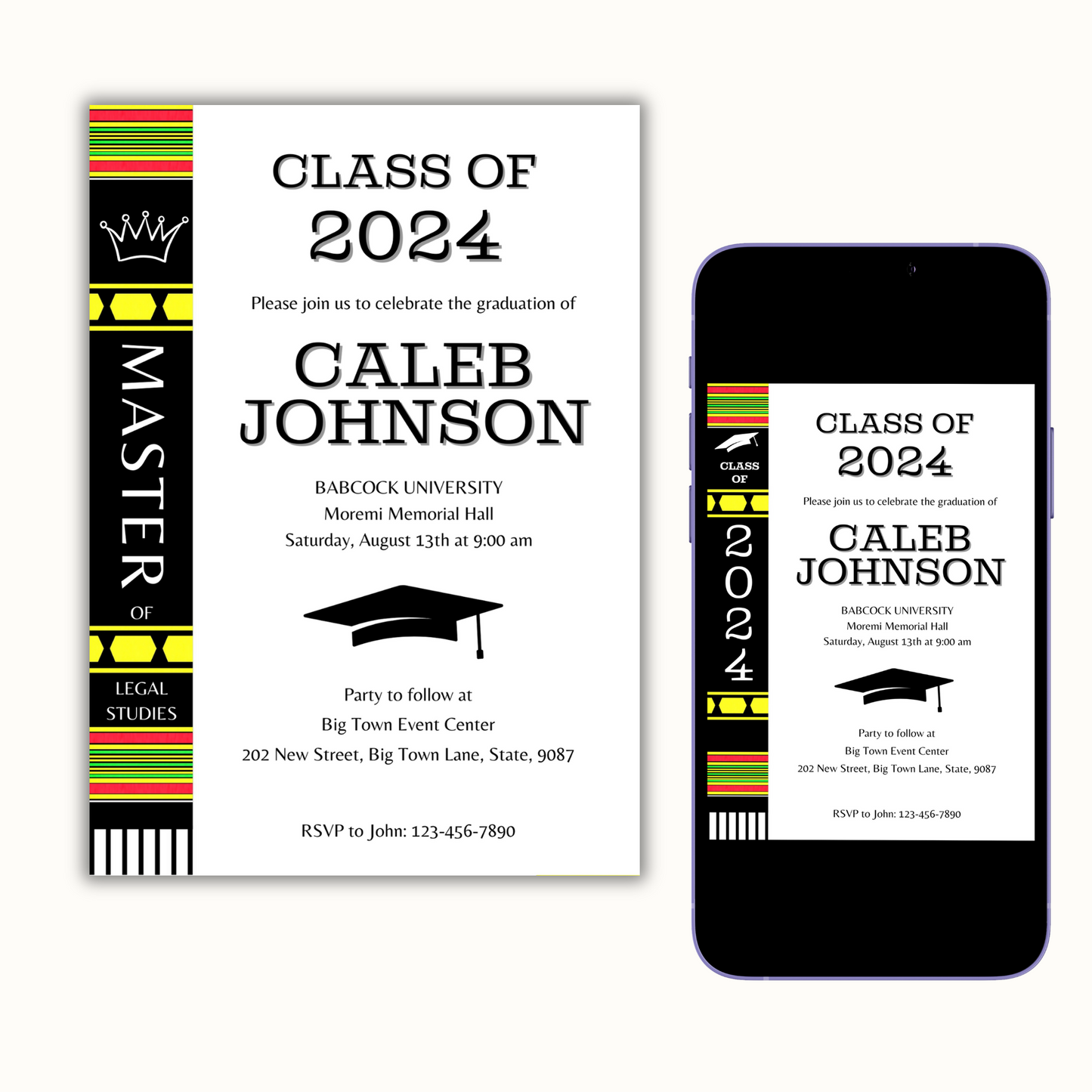 Editable Graduation Invitation Template