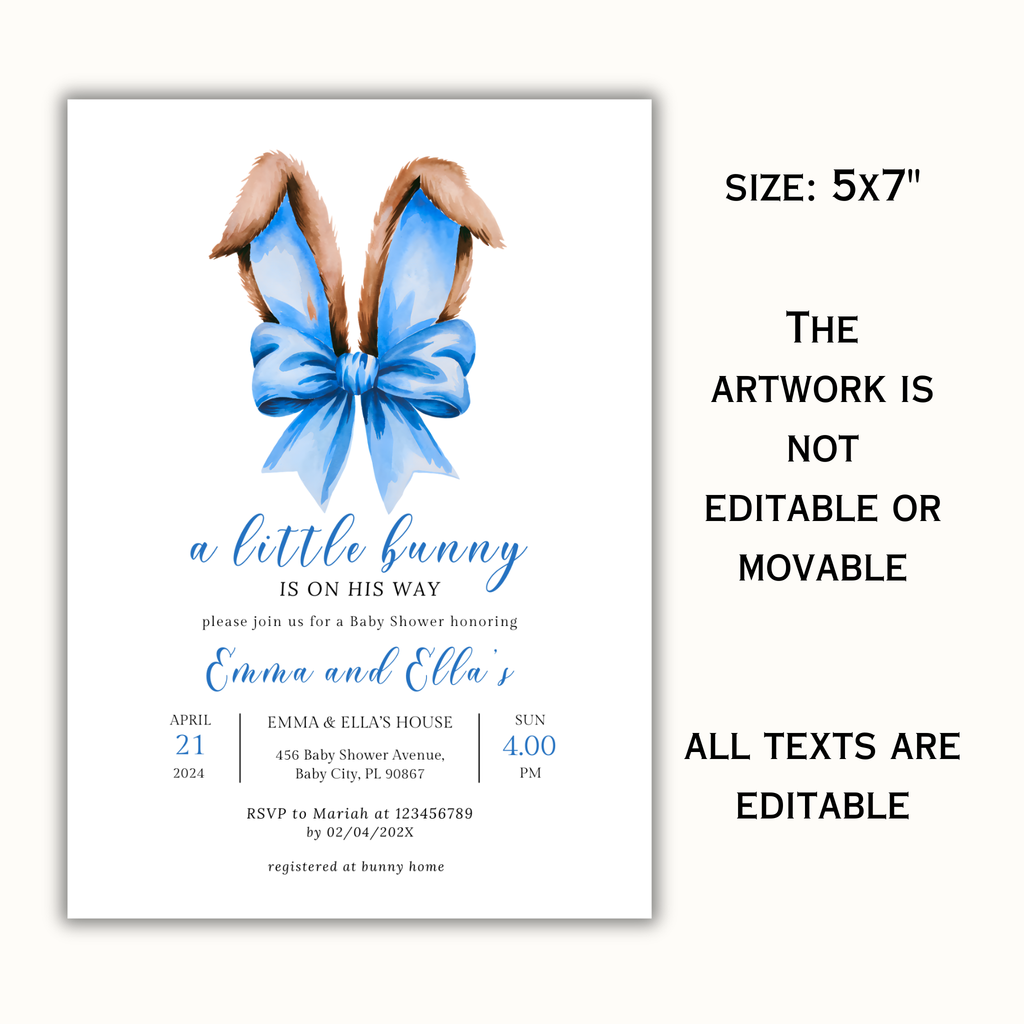 A Little Bunny is on His Way, Blue Bunny Ears