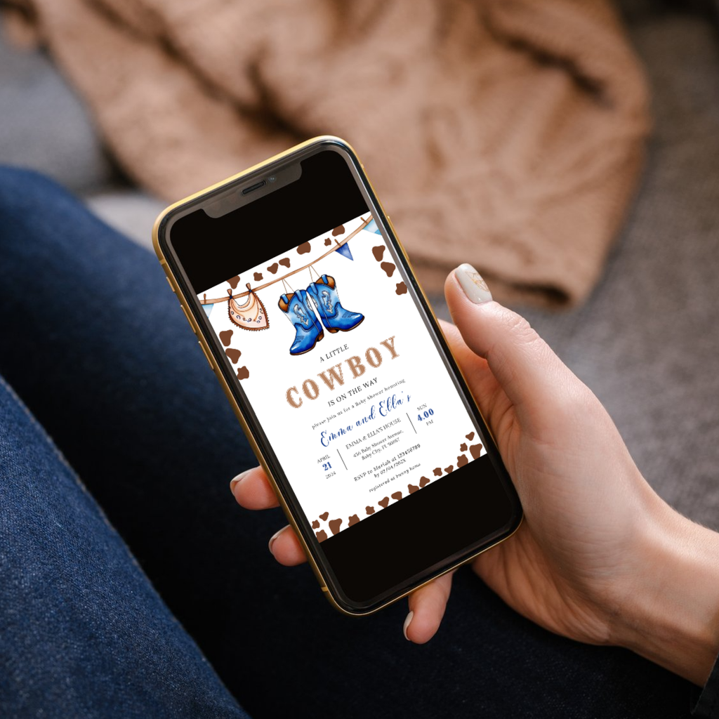 Cowboy Baby Shower Invitation