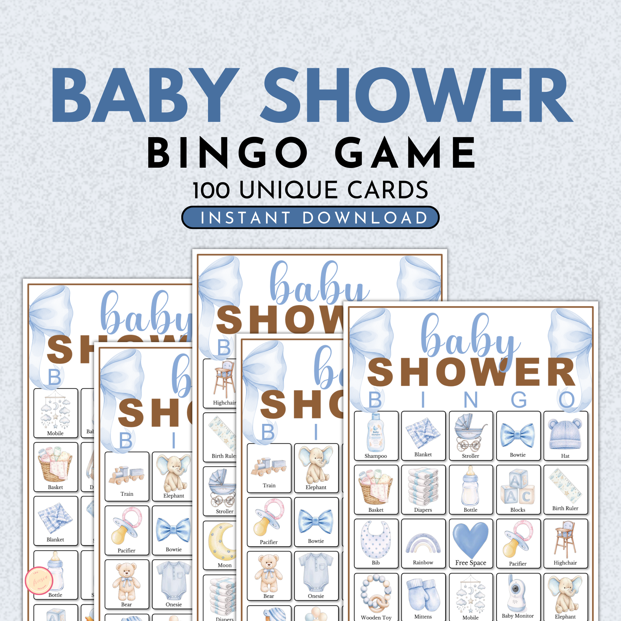 Boy Baby Shower Bingo