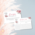 Whisked Away Bridal Shower Recipe Card - Pink Floral