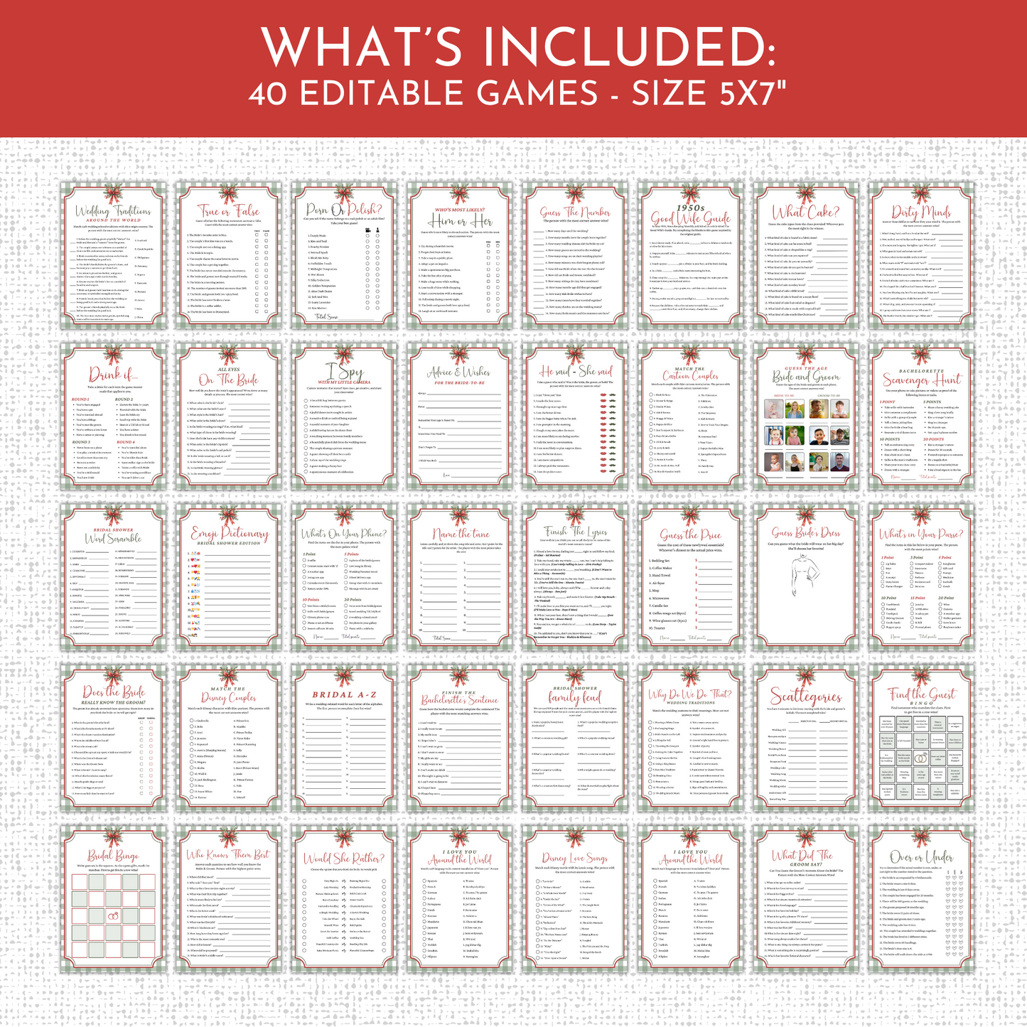Christmas Bridal Shower Games & Signs - #2