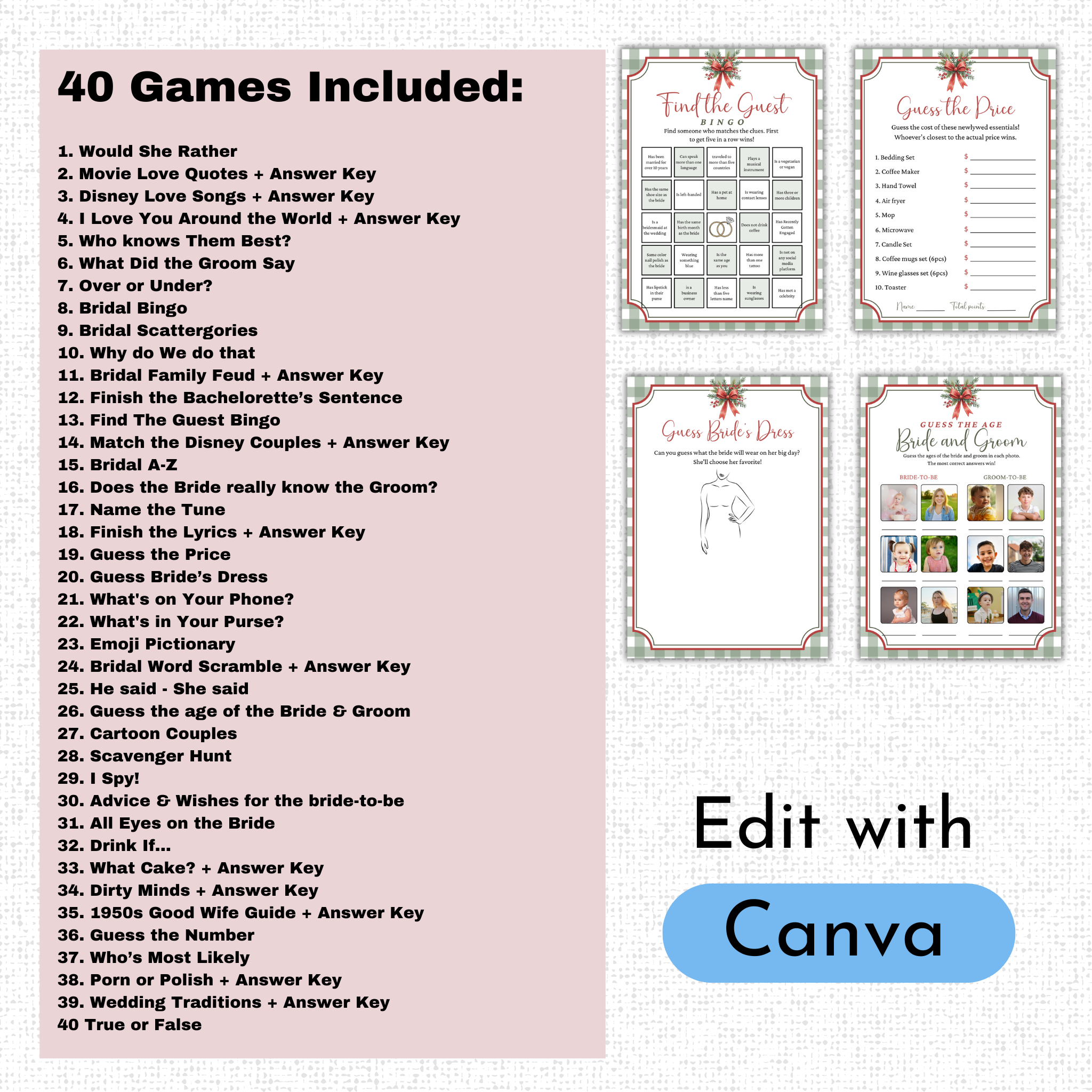 Christmas Bridal Shower Games #1