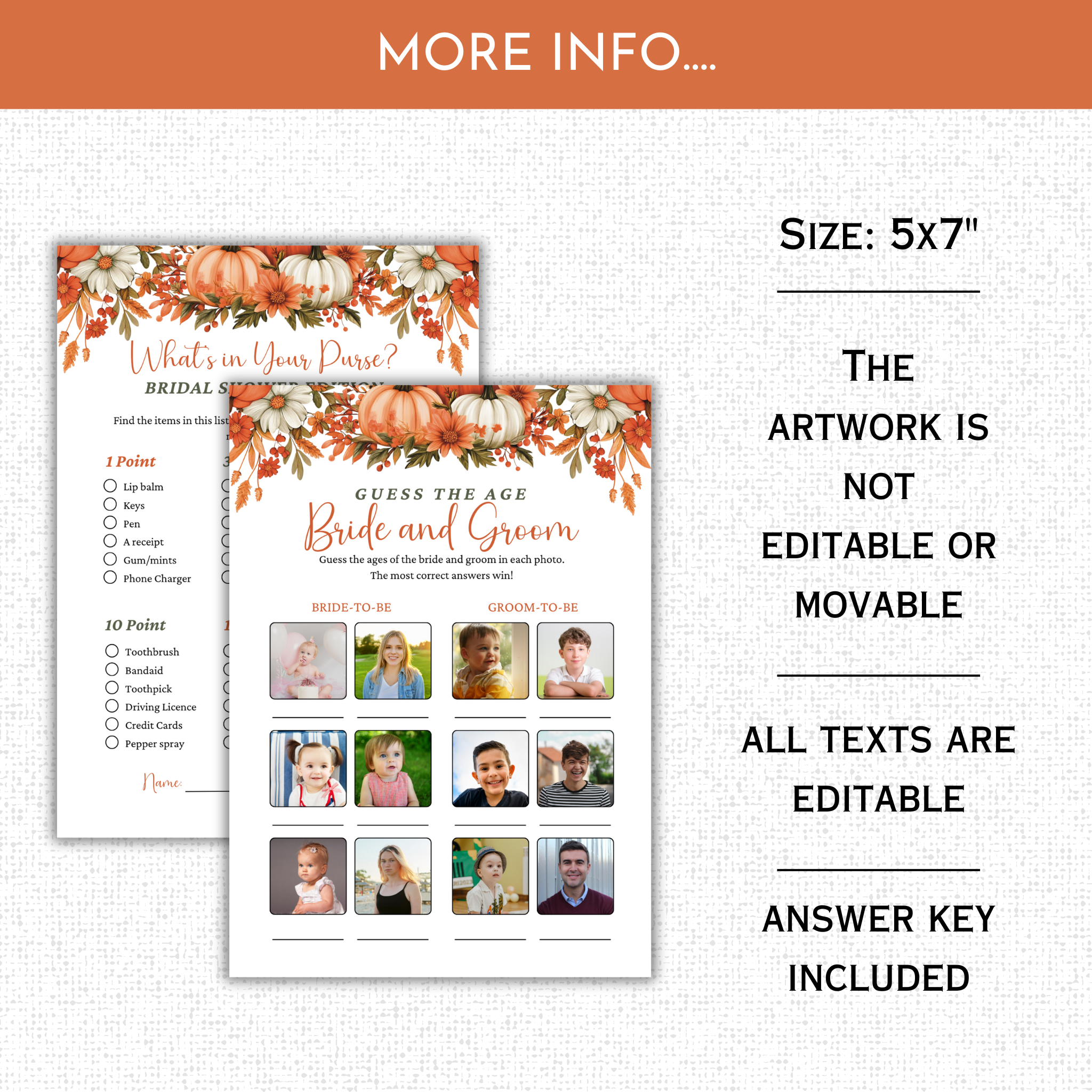 Fall Bridal Shower Games #1