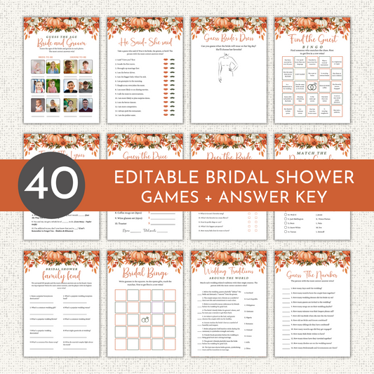 Fall Bridal Shower Games #1