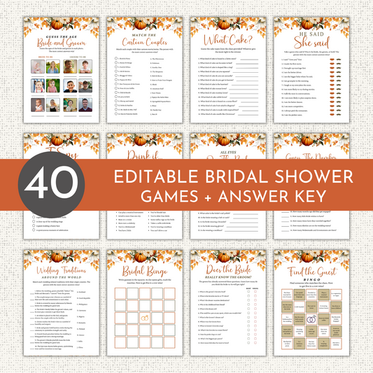 Fall Bridal Shower Games #2