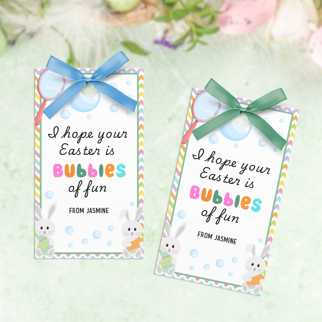 Easter Bubble Tag | Editable