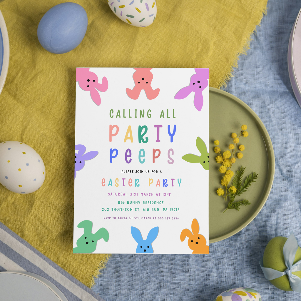 Party with My Peeps Invitation Template