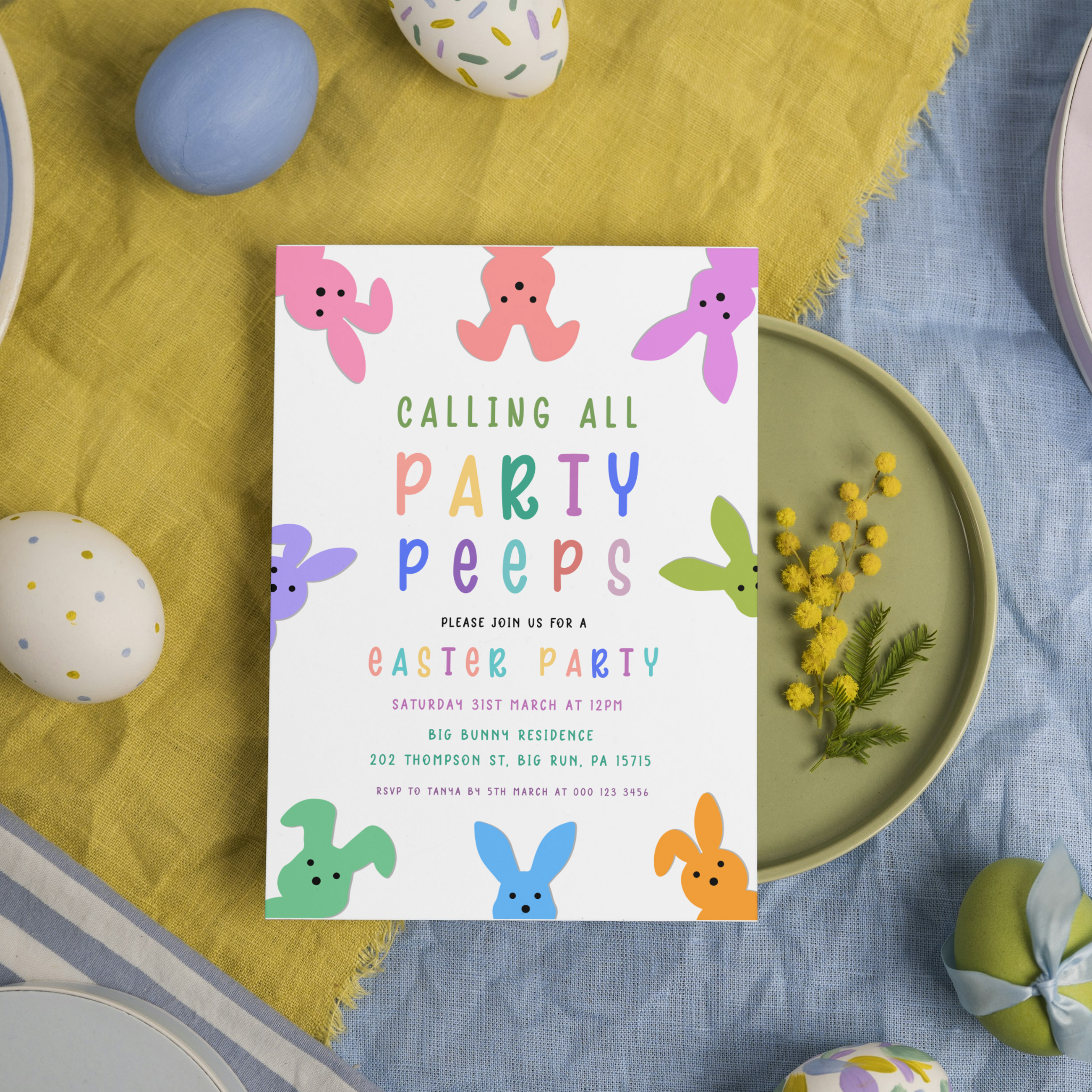 Party with My Peeps Invitation Template