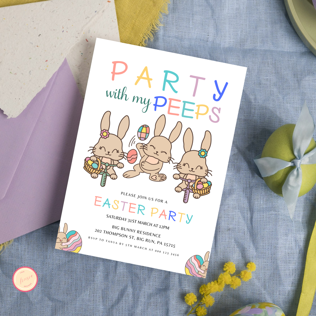 Party with My Peeps Invitation Template