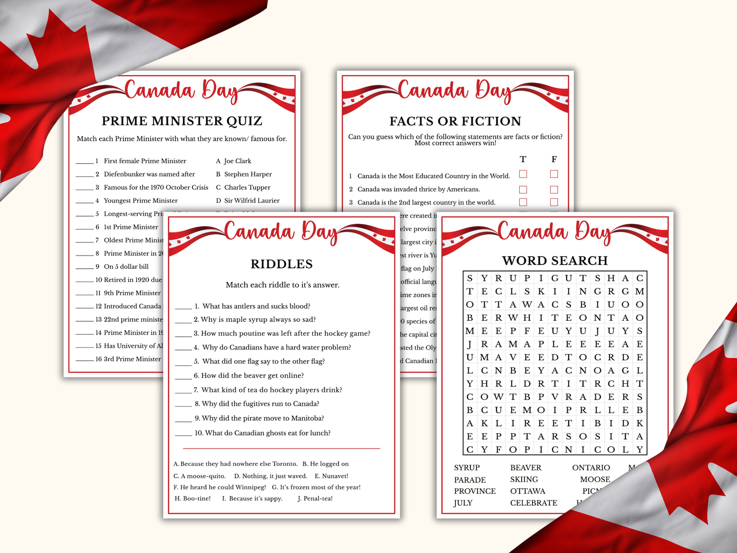 8 Canada Day Game Bundle