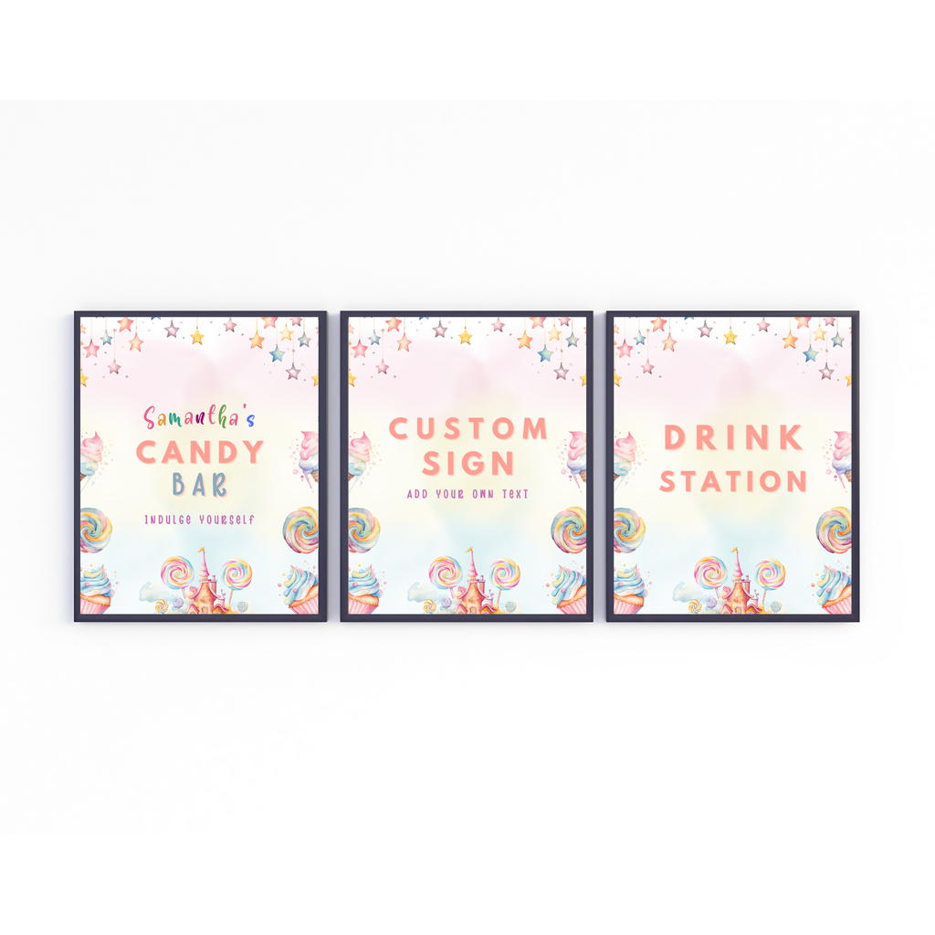 Sweet Birthday Table Signs