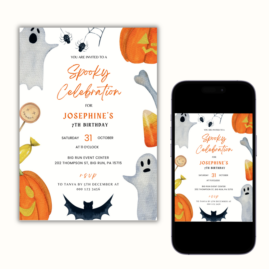 Spooky Celebration Birthday Invitation