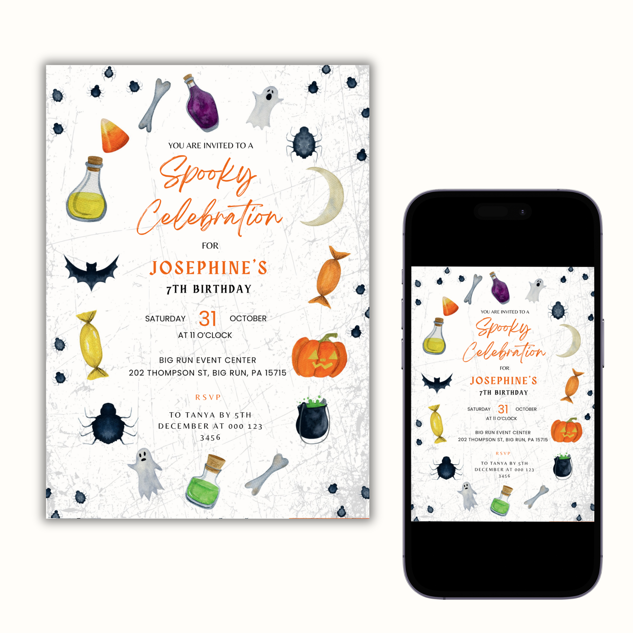 Halloween Spooktacular Birthday Party Invitation