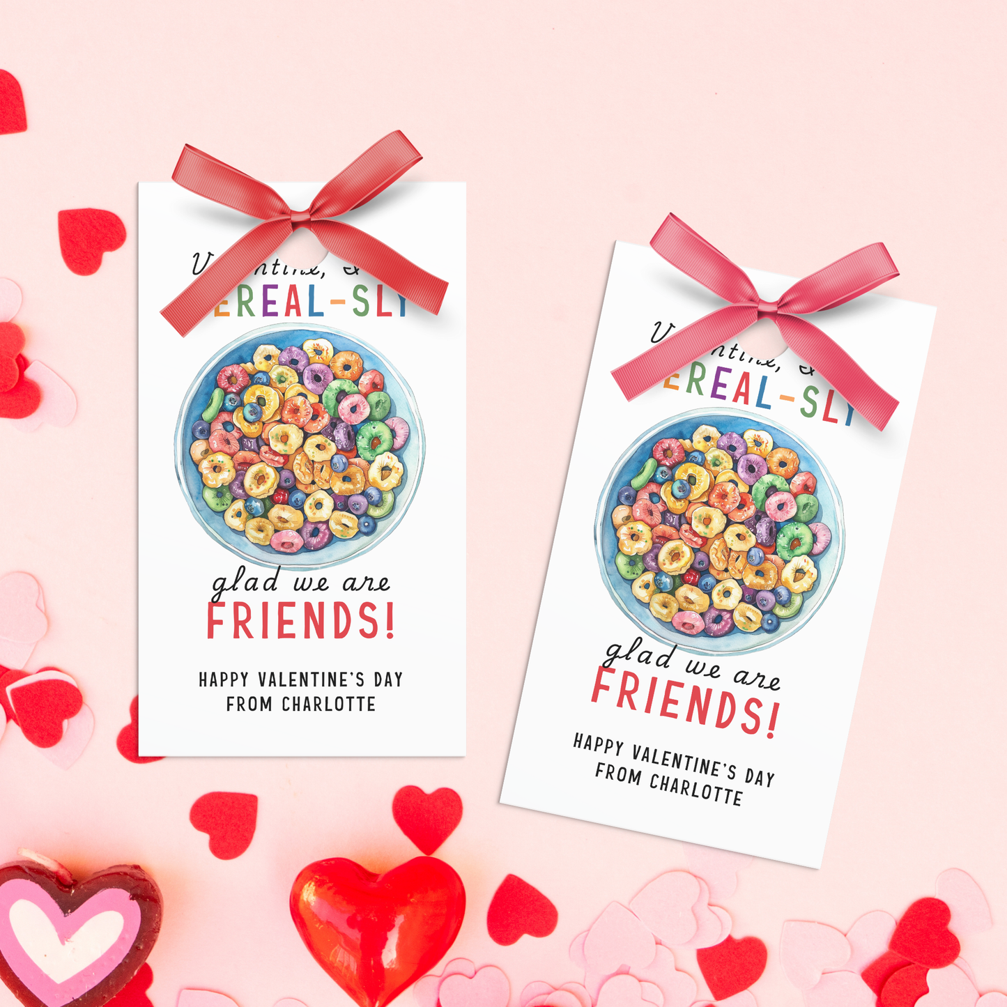 Cereal Valentine's Day Gift Tag