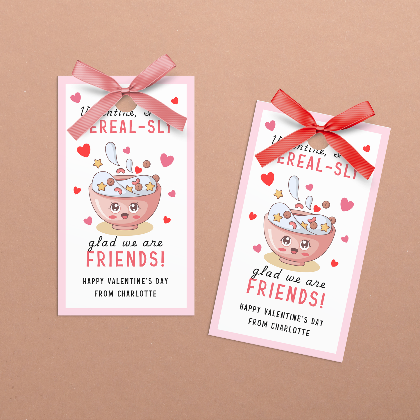 Cereal Valentine's Day Treat Tag