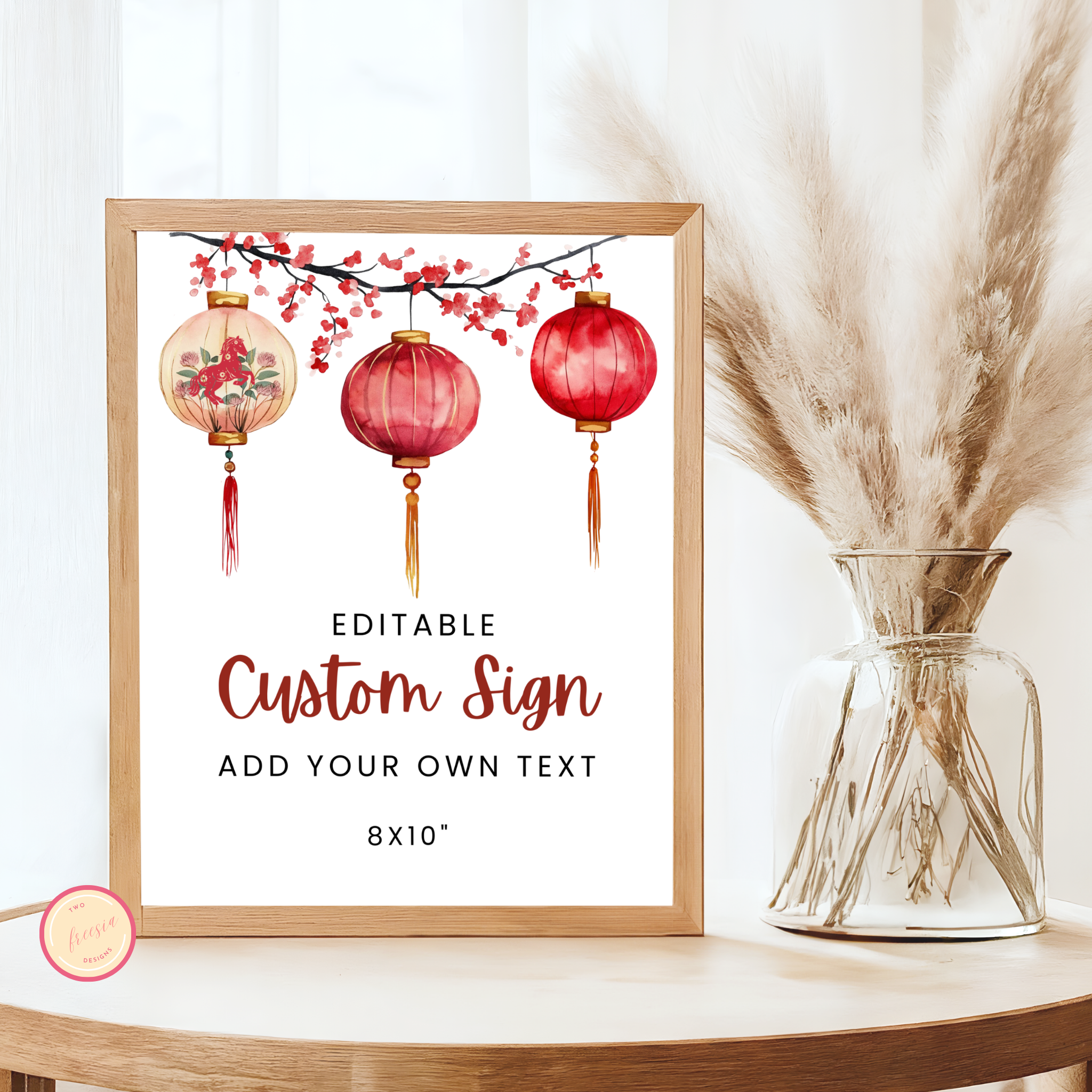 Chinese New Year Party Table Sign