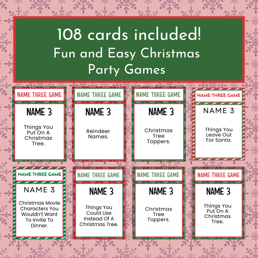 Christmas Name Three Game