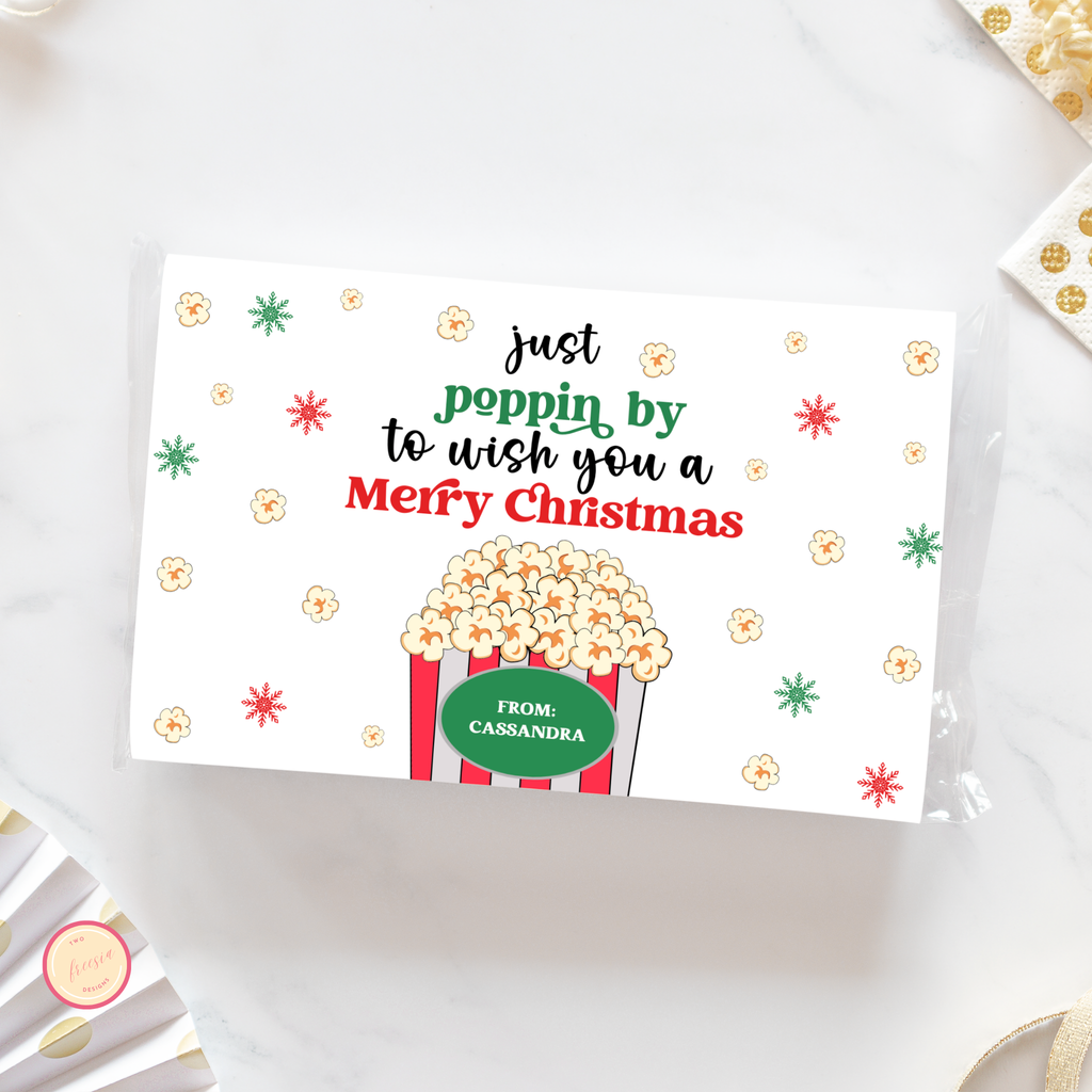 Christmas Popcorn Wrapper