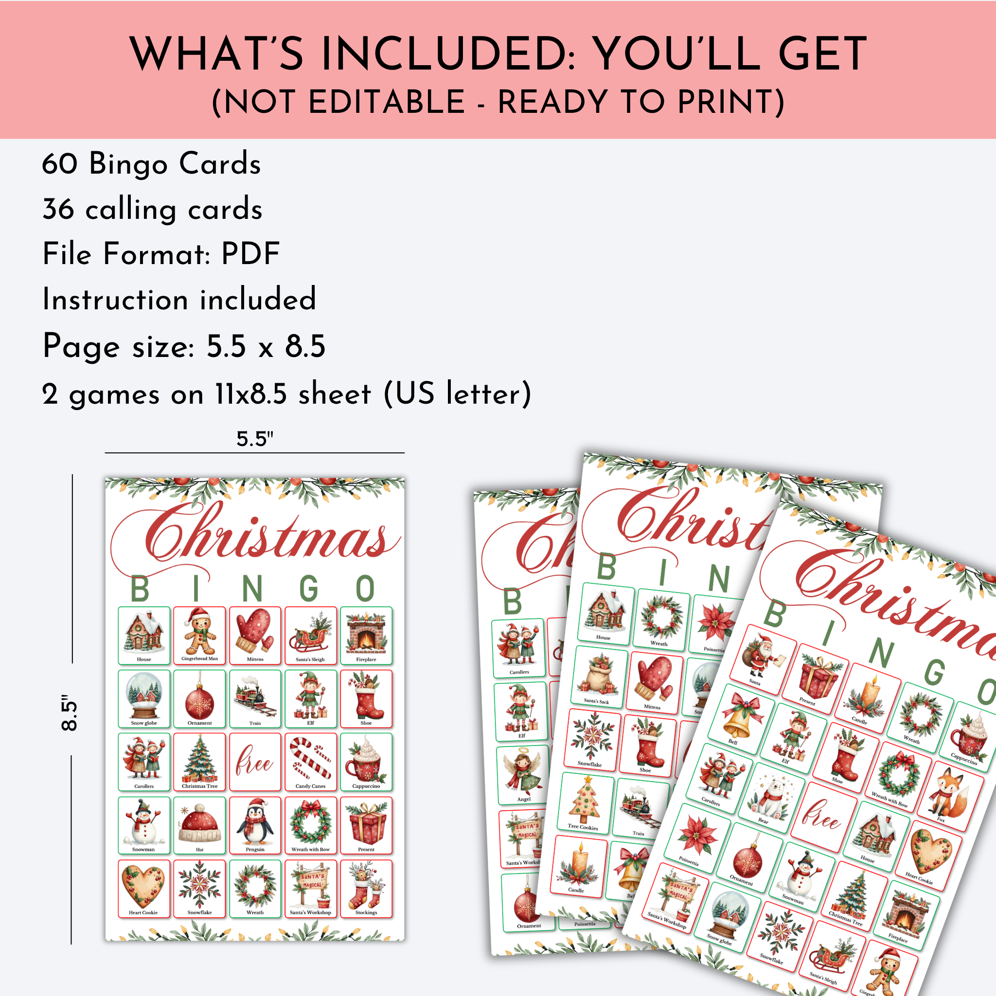 Christmas Bingo Game
