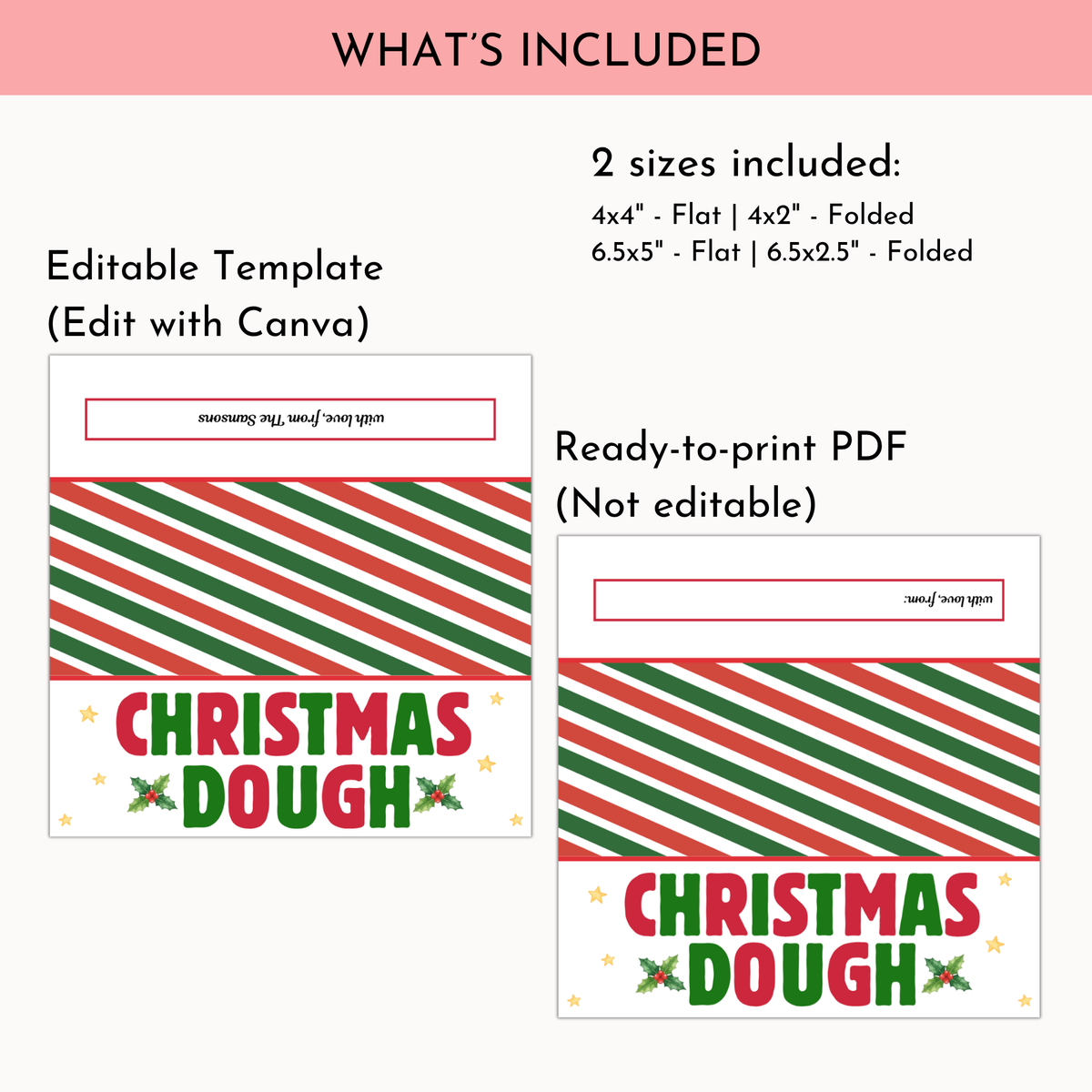 Christmas Dough Bag Topper