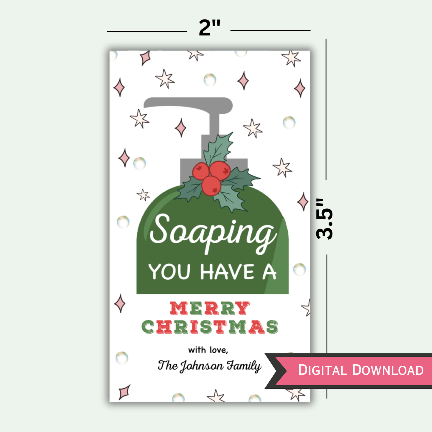Soaping You Have A Merry Christmas Tag