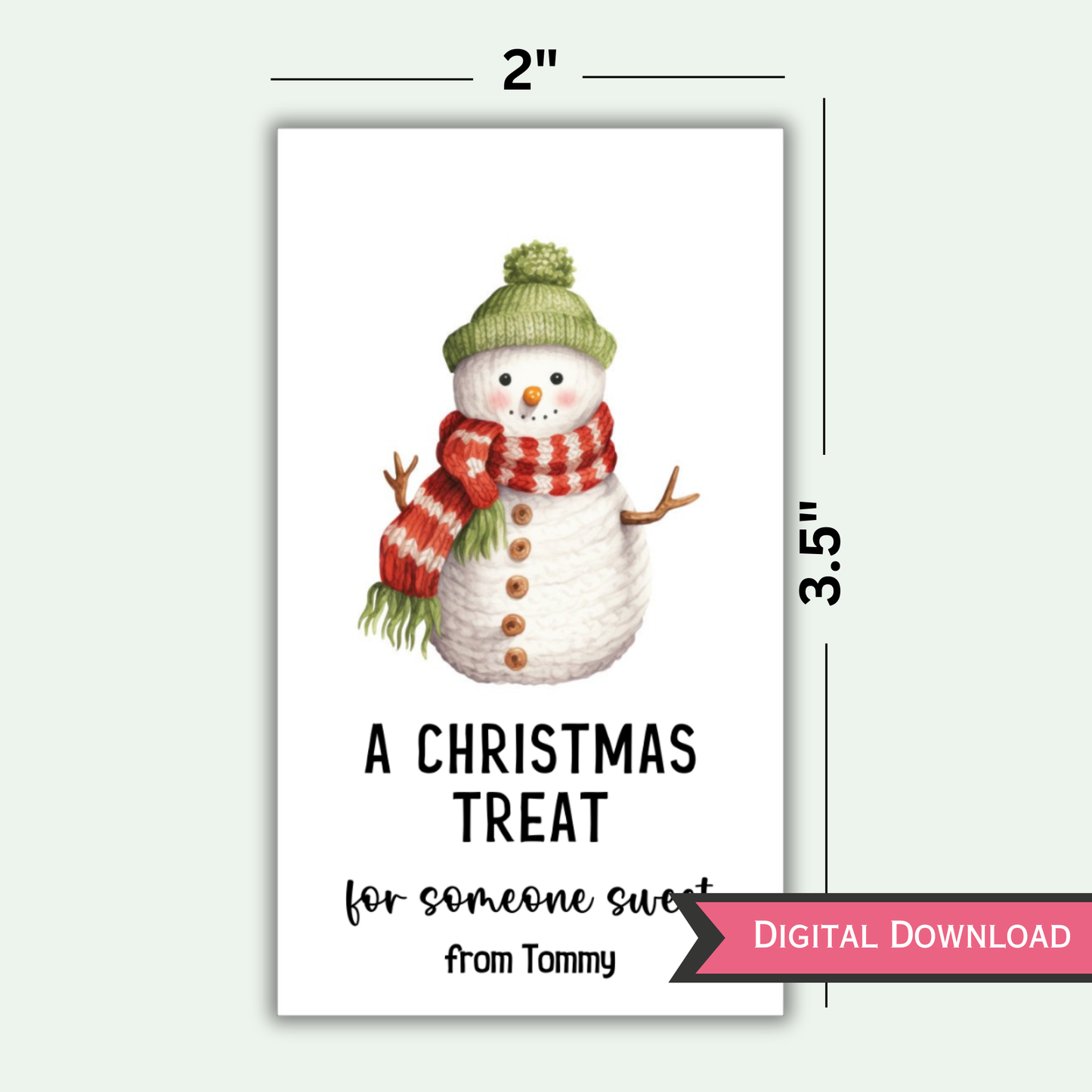 A Christmas Treat for Someone Sweet Gift Tag